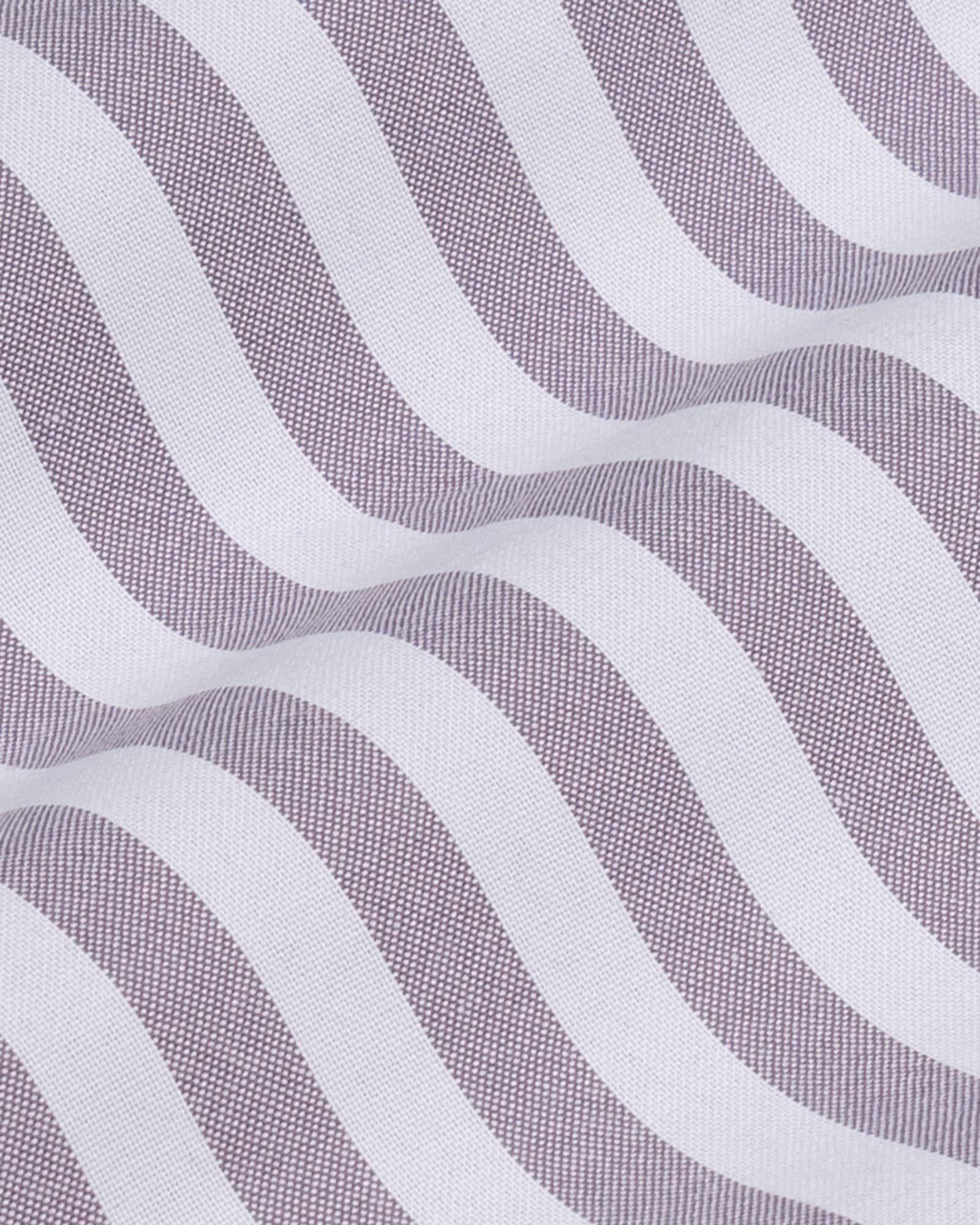 Layt Purple Stripes Oxford Cotton Shirt
