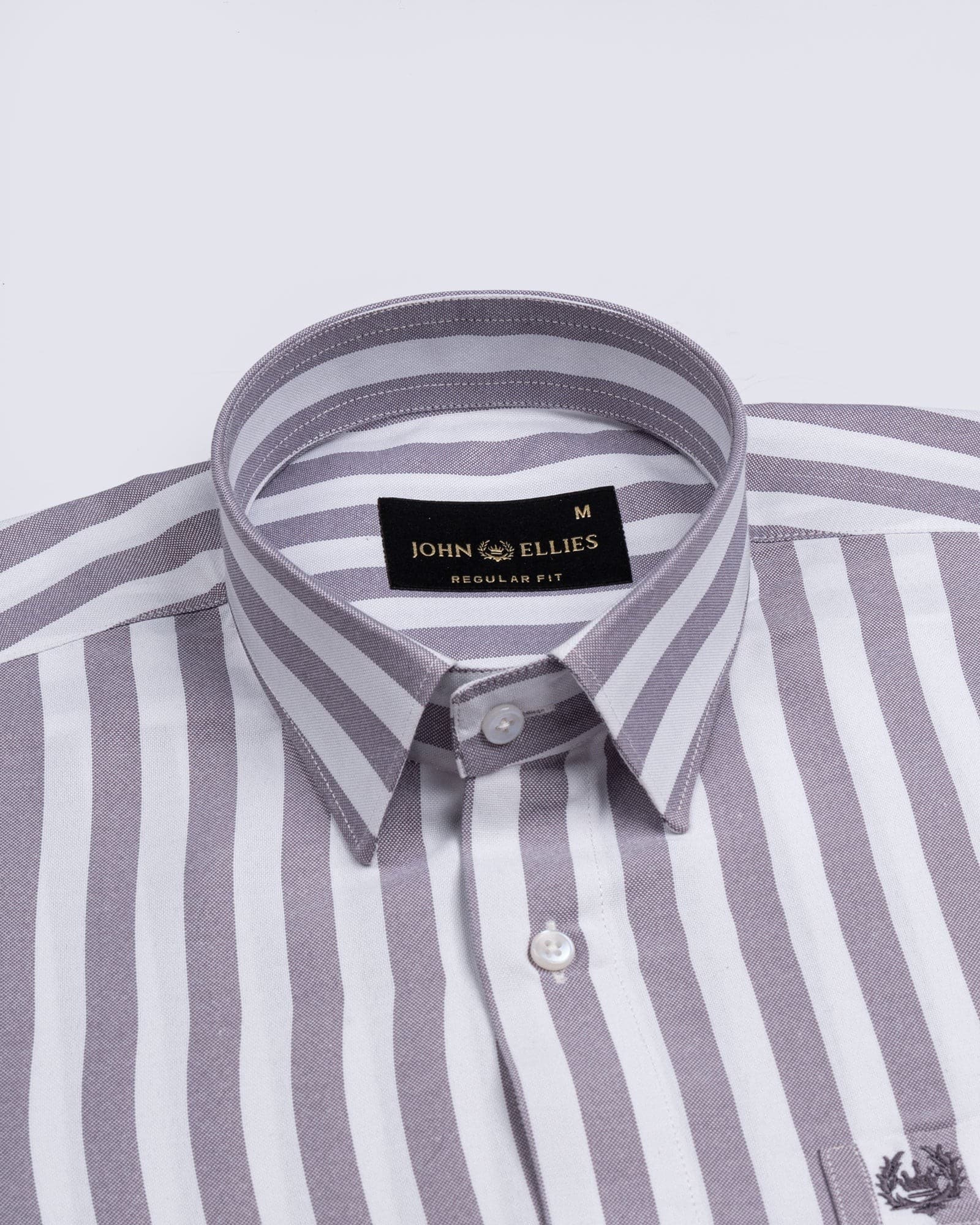 Layt Purple Stripes Oxford Cotton Shirt