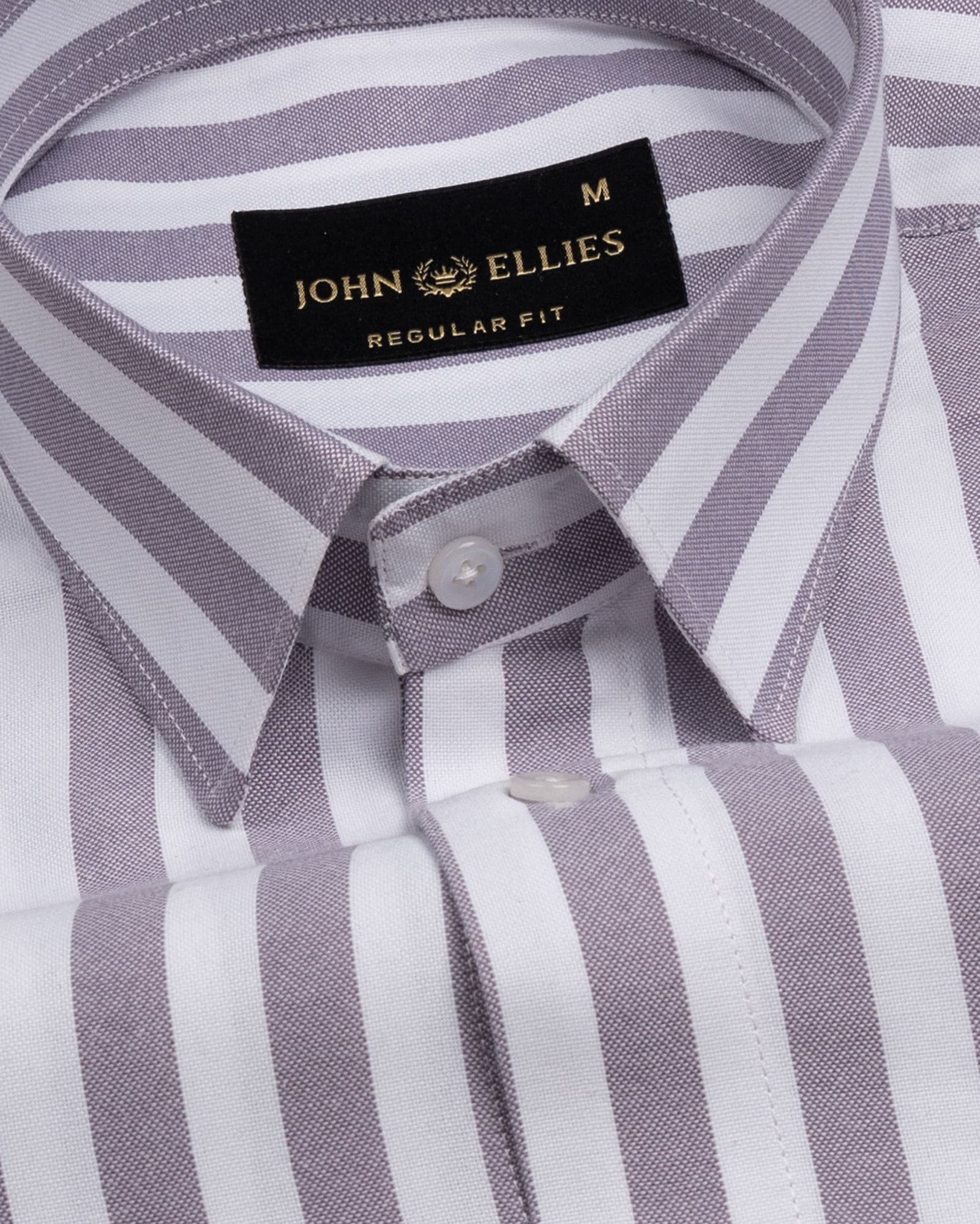 Layt Purple Stripes Oxford Cotton Shirt