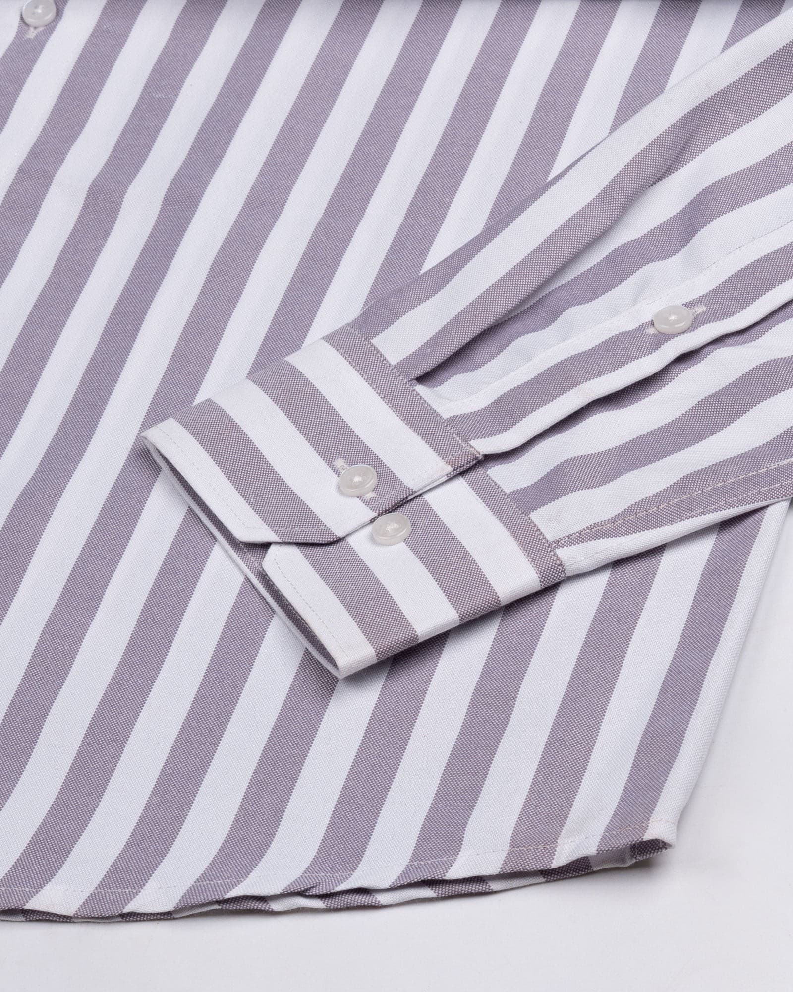 Layt Purple Stripes Oxford Cotton Shirt