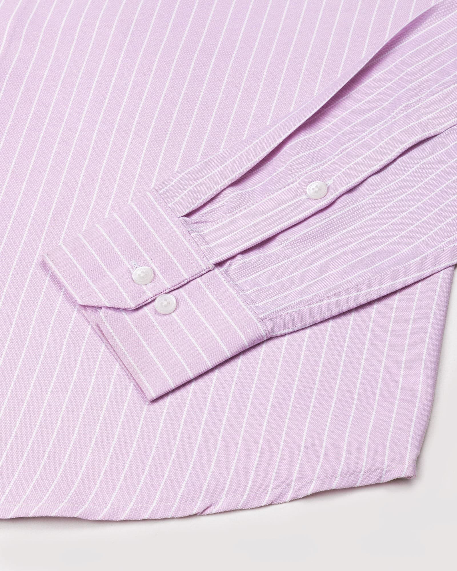 Seashel Pink Stripe Button Down Oxford Cotton Shirt