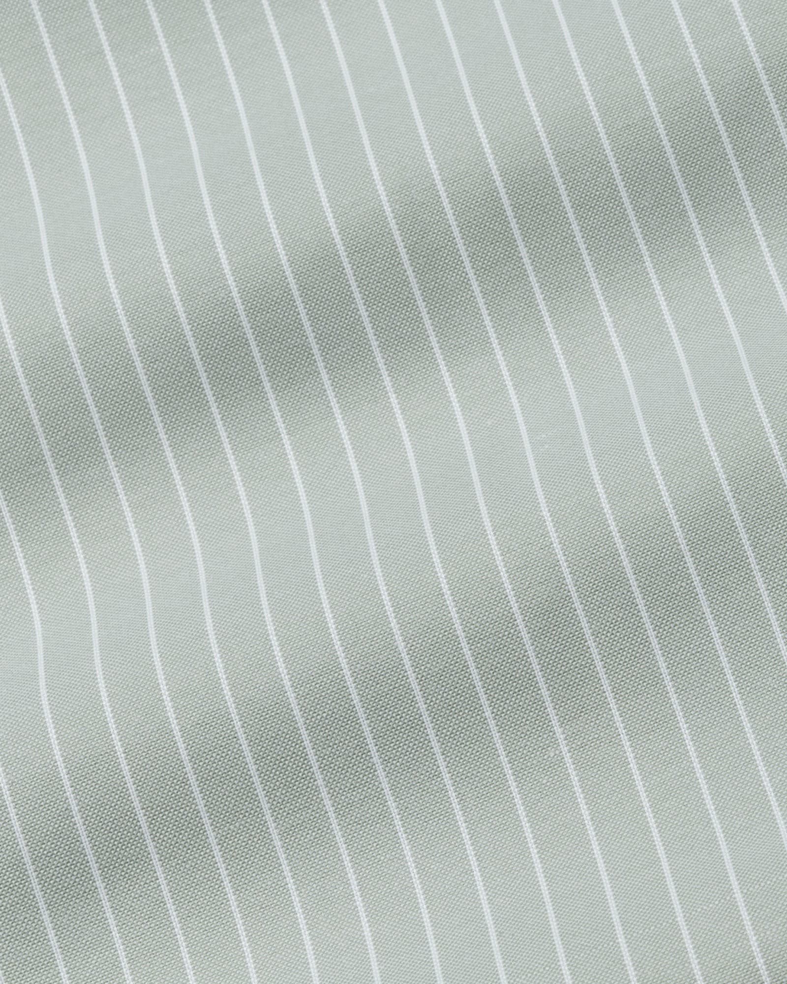 Seashel Olive Stripe Button Down Oxford Cotton Shirt