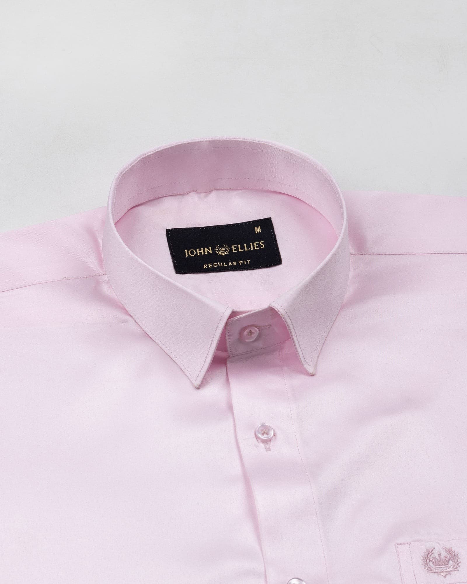 Wilson Light Pink Plain Satin Shirt