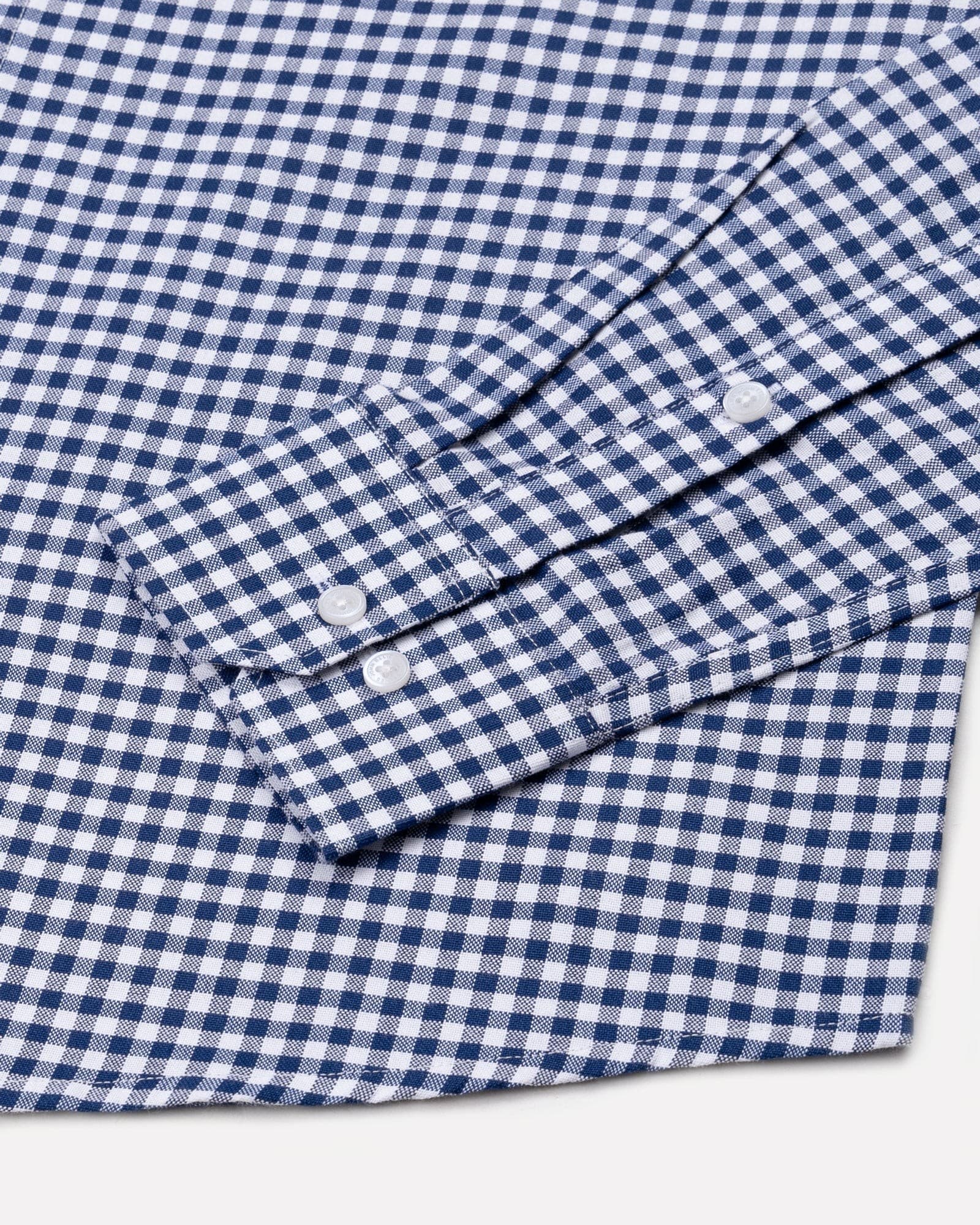 Prascot Navy Blue Check Oxford Cotton Shirt
