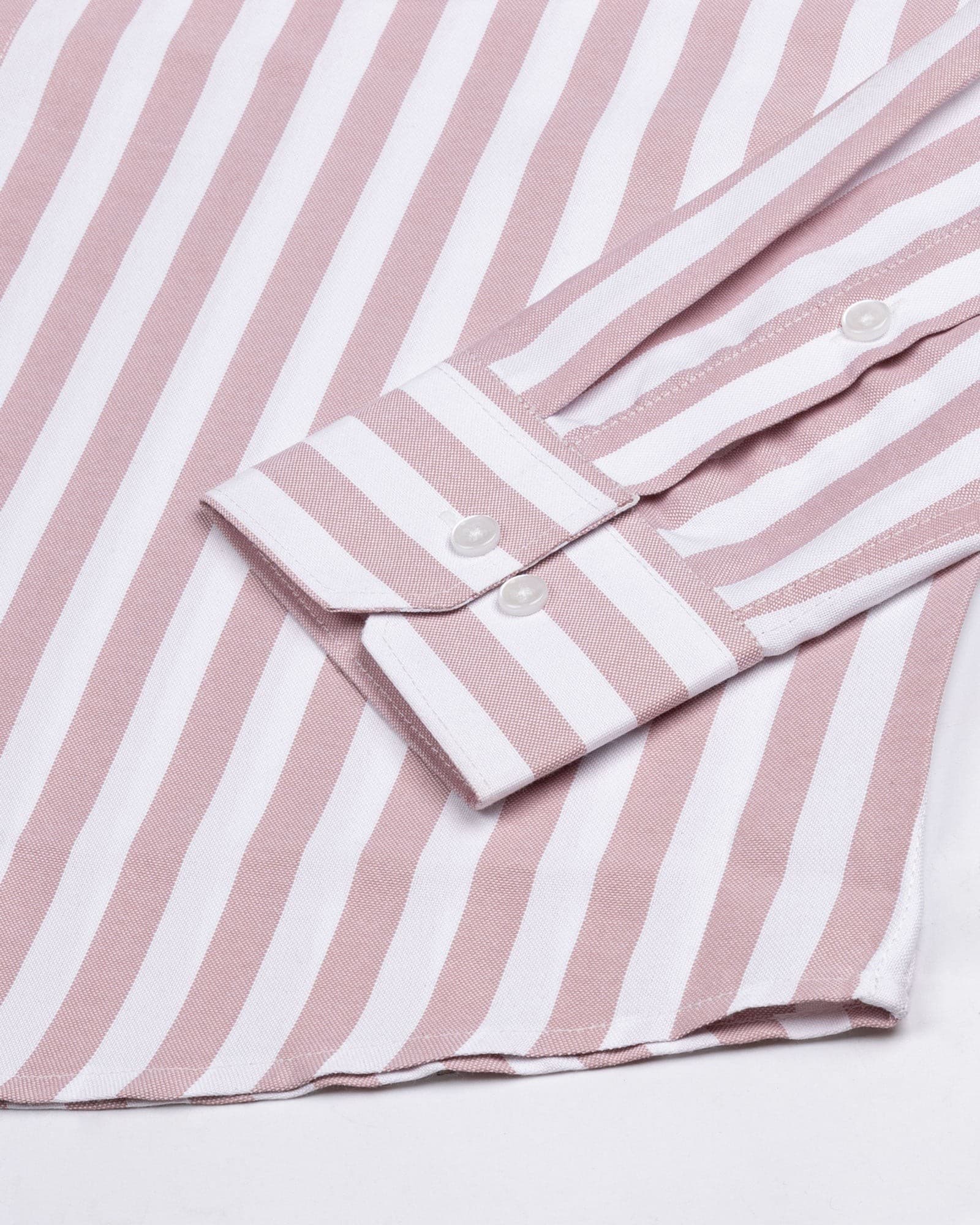 Layt Pink Stripes Oxford Cotton Shirt