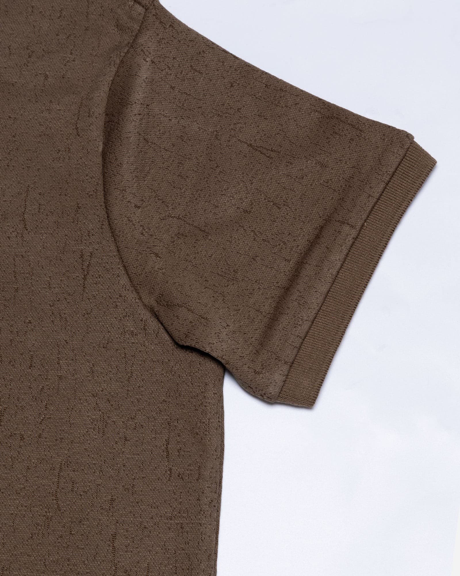Persien Brown Cotton Textured Polo T-Shirt