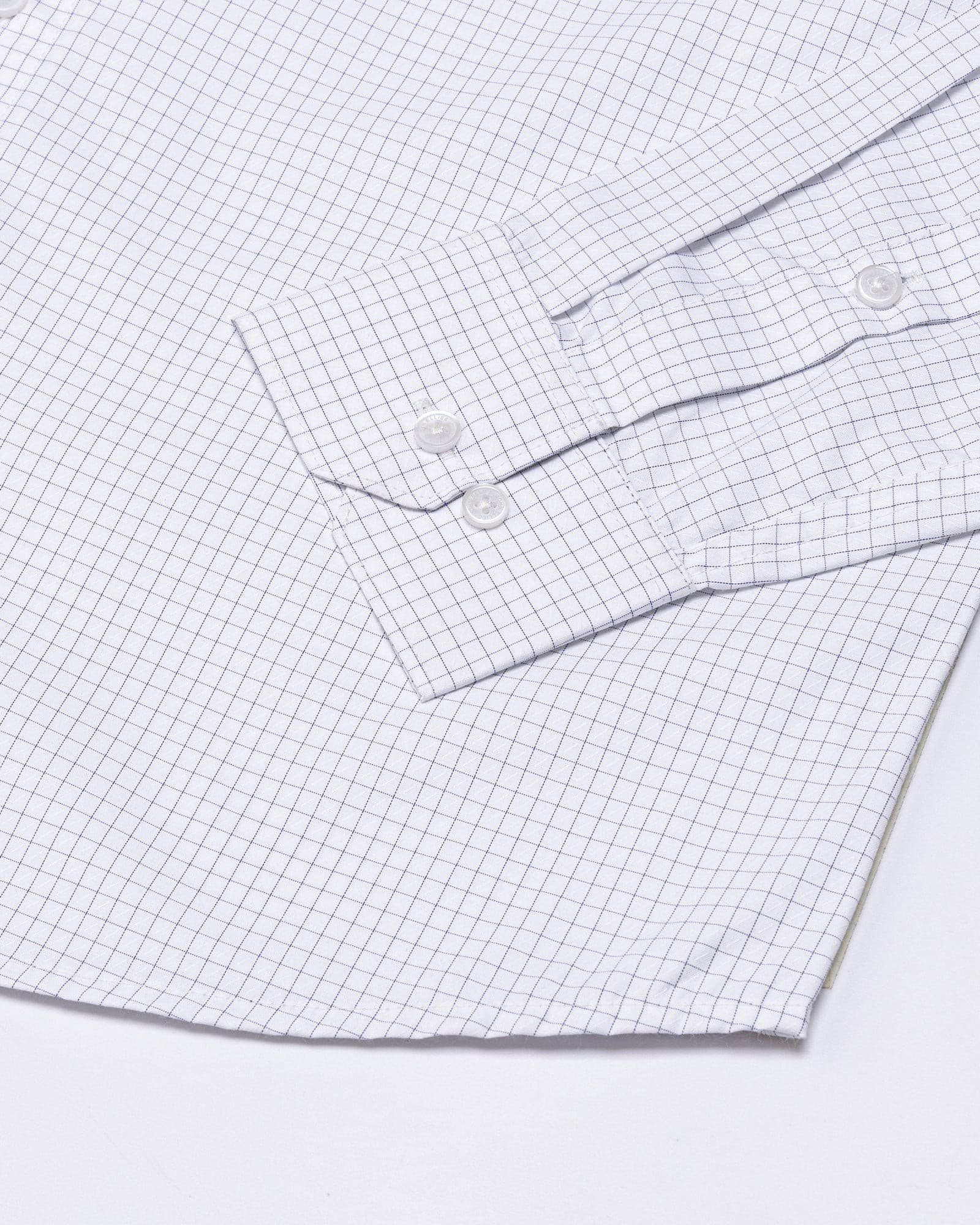 Jynx Navy Blue Check Button Down Cotton Shirt