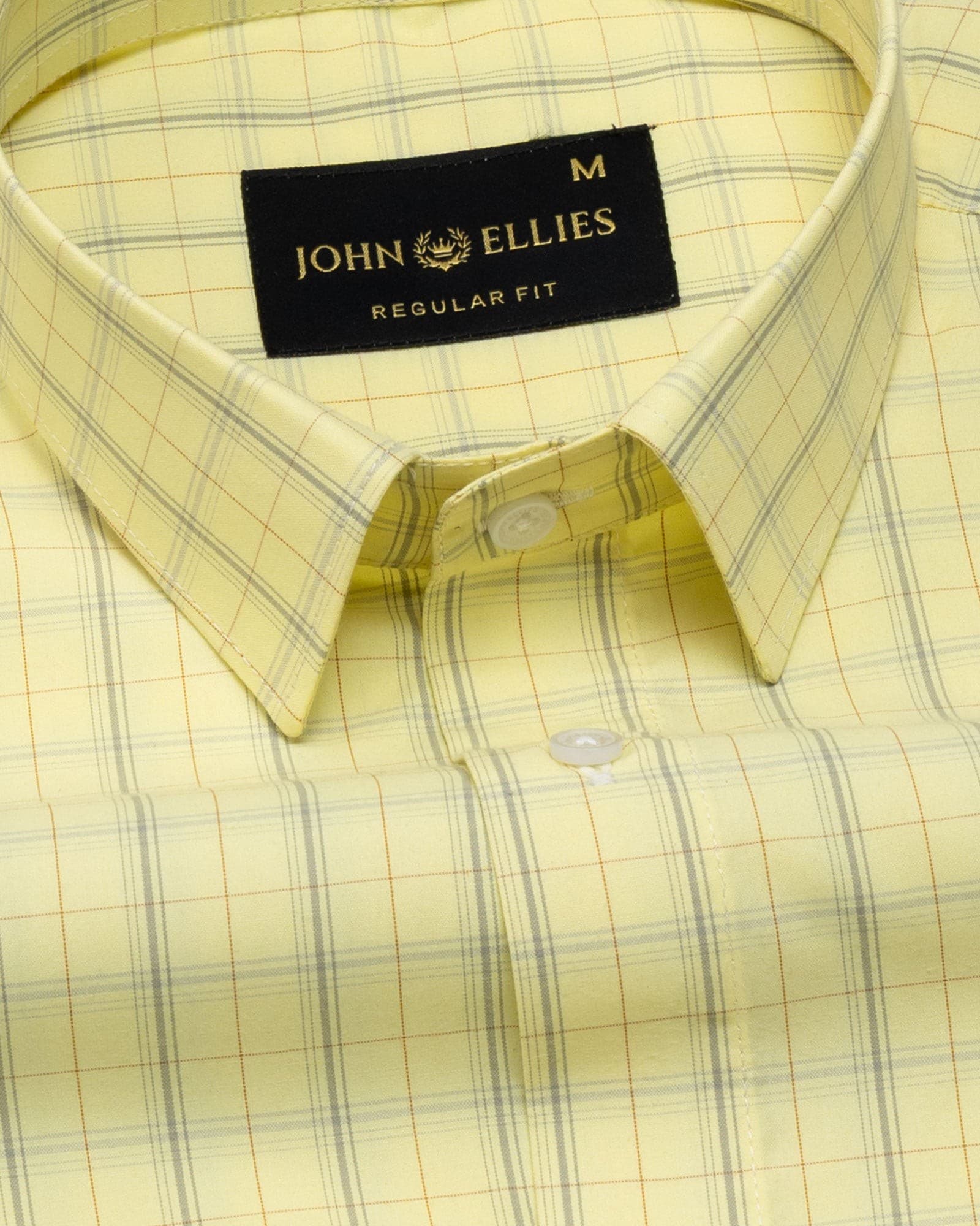 Celsi Yellow Check Cotton Shirt