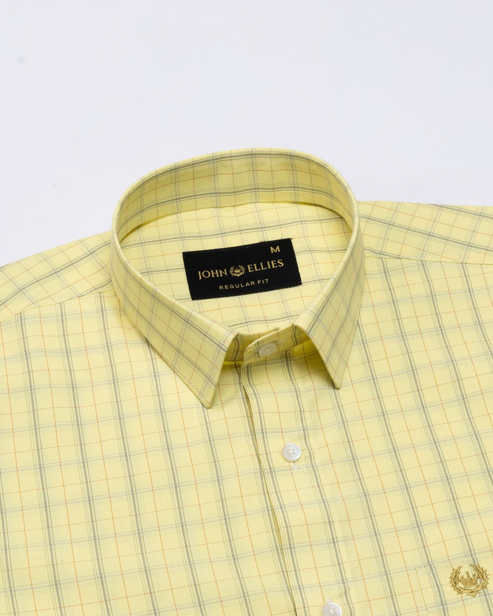 Celsi Yellow Check Cotton Shirt