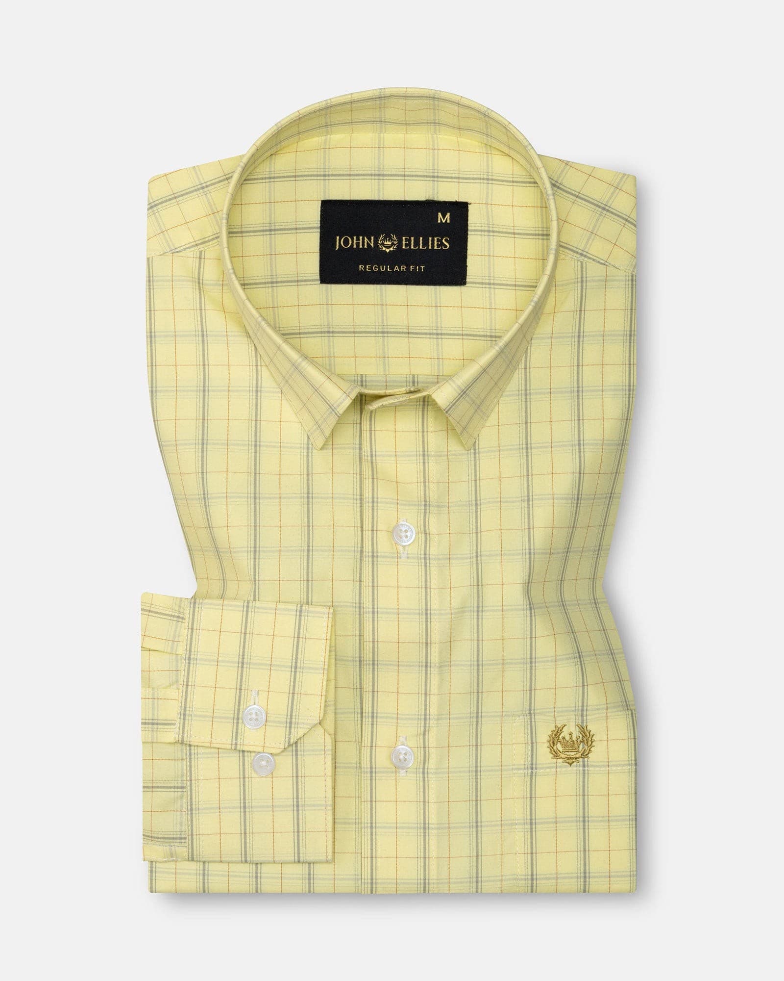 Celsi Yellow Check Cotton Shirt