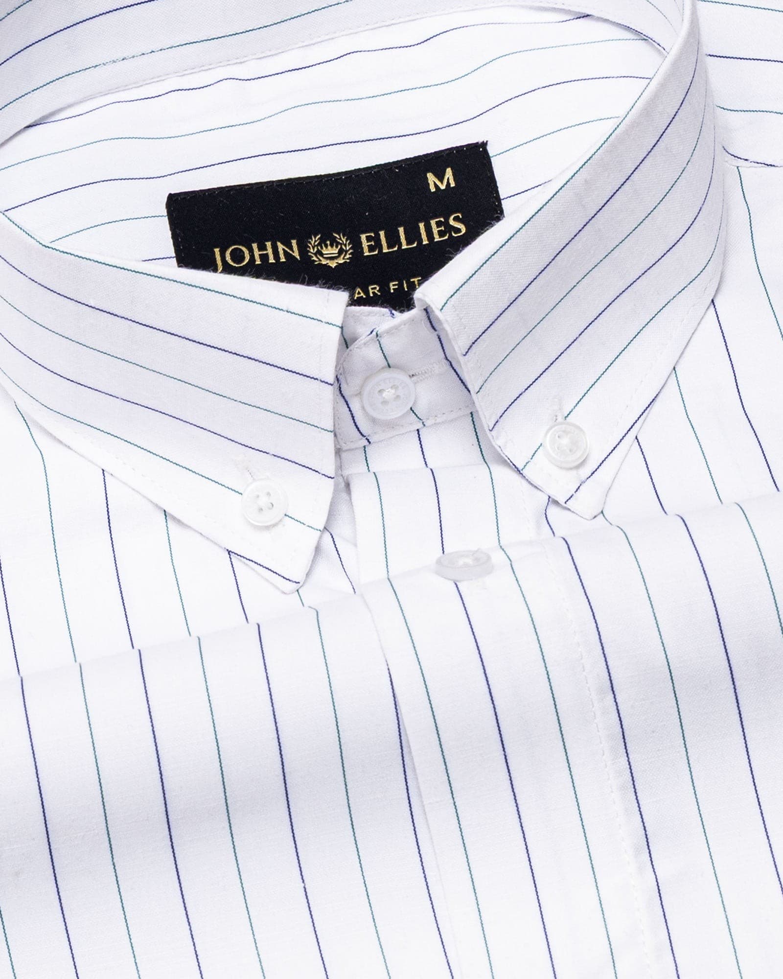 Serene Green Stripes Button Down Cotton Shirt