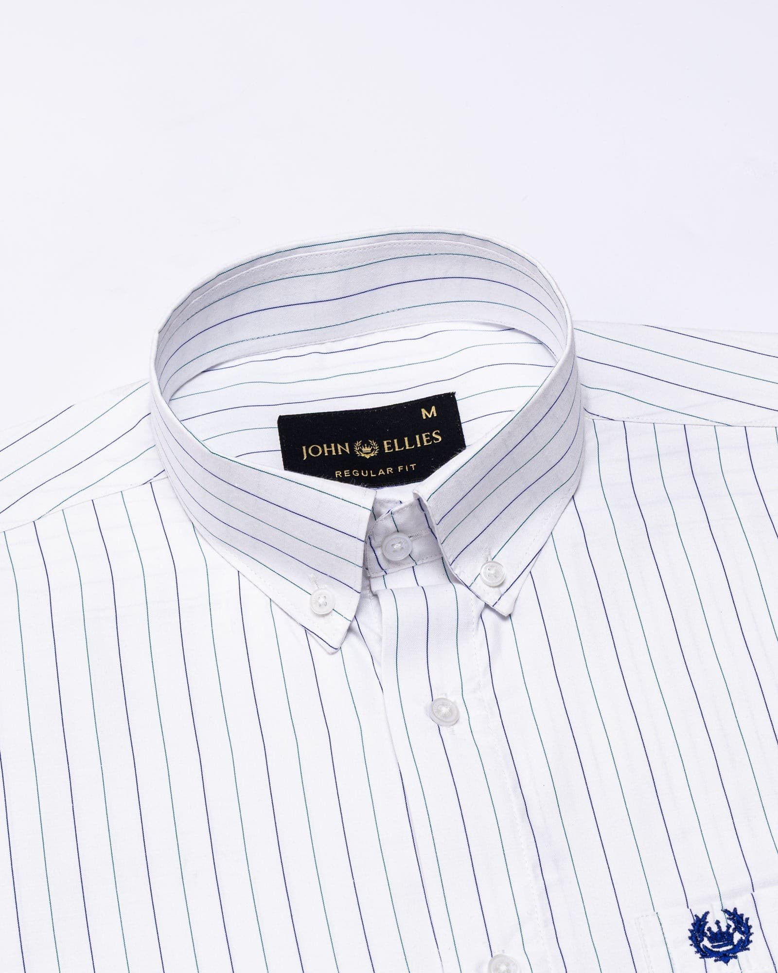 Serene Green Stripes Button Down Cotton Shirt