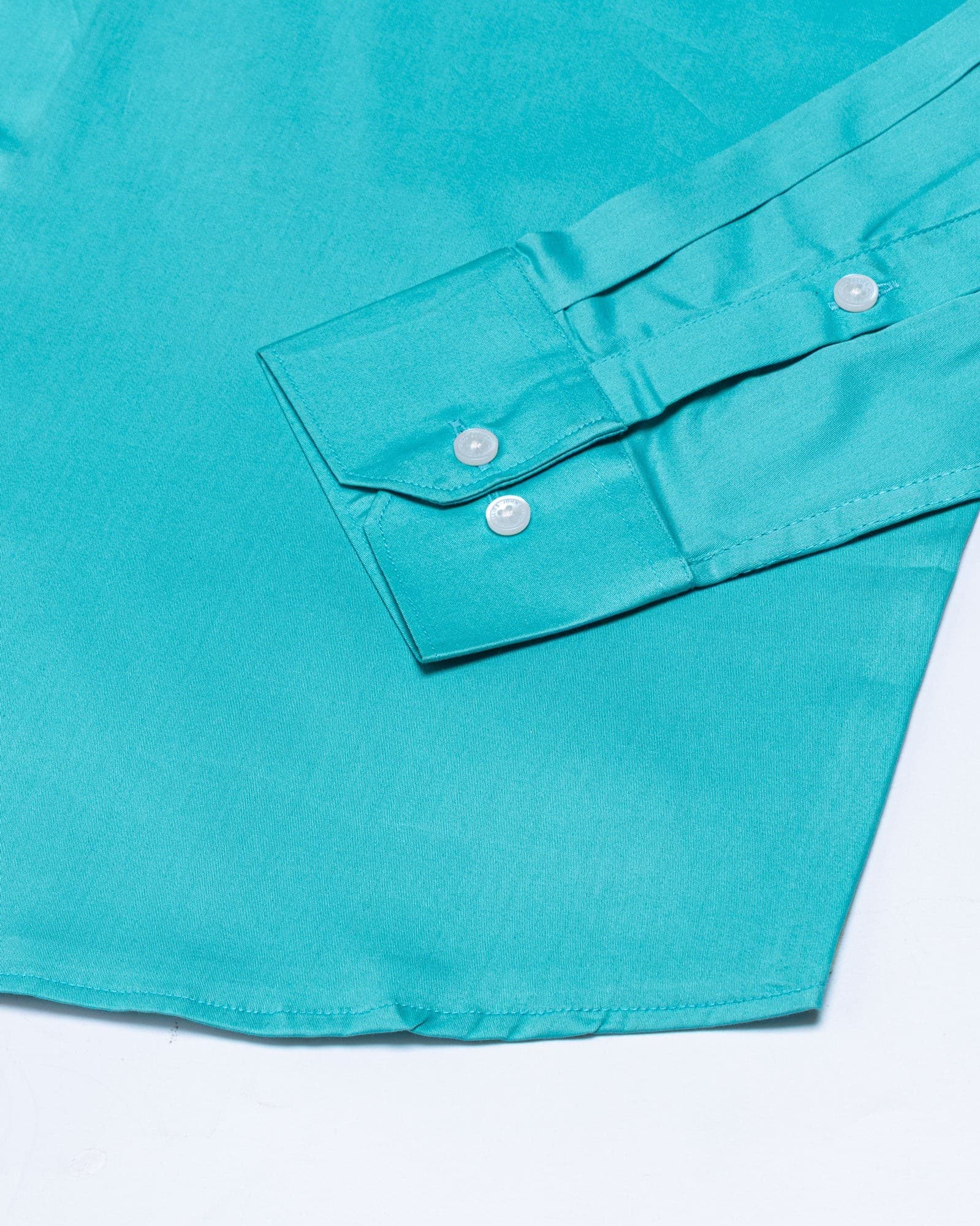Griphen Cyan Plain Button Down Cotton Shirt