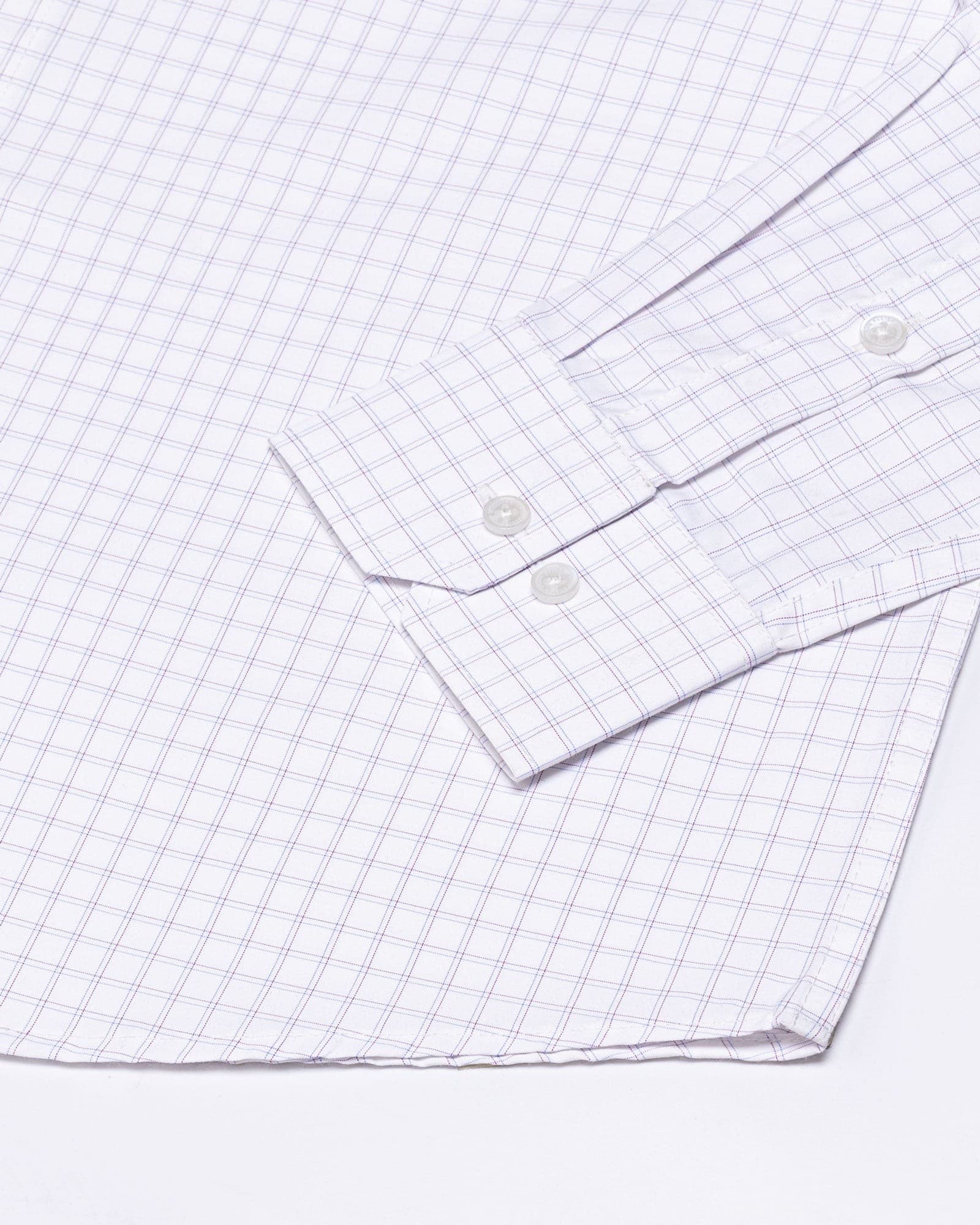 Helston Purple Check Cotton Shirt