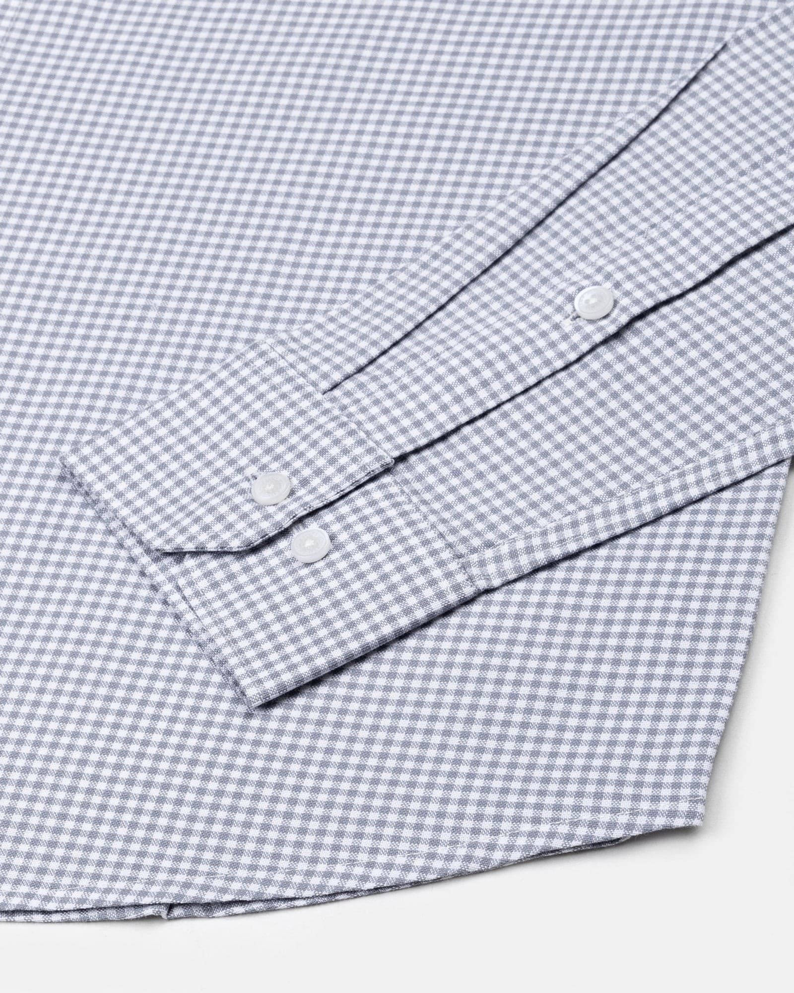 Cipher Grey Check Button Down Oxford Cotton Shirt