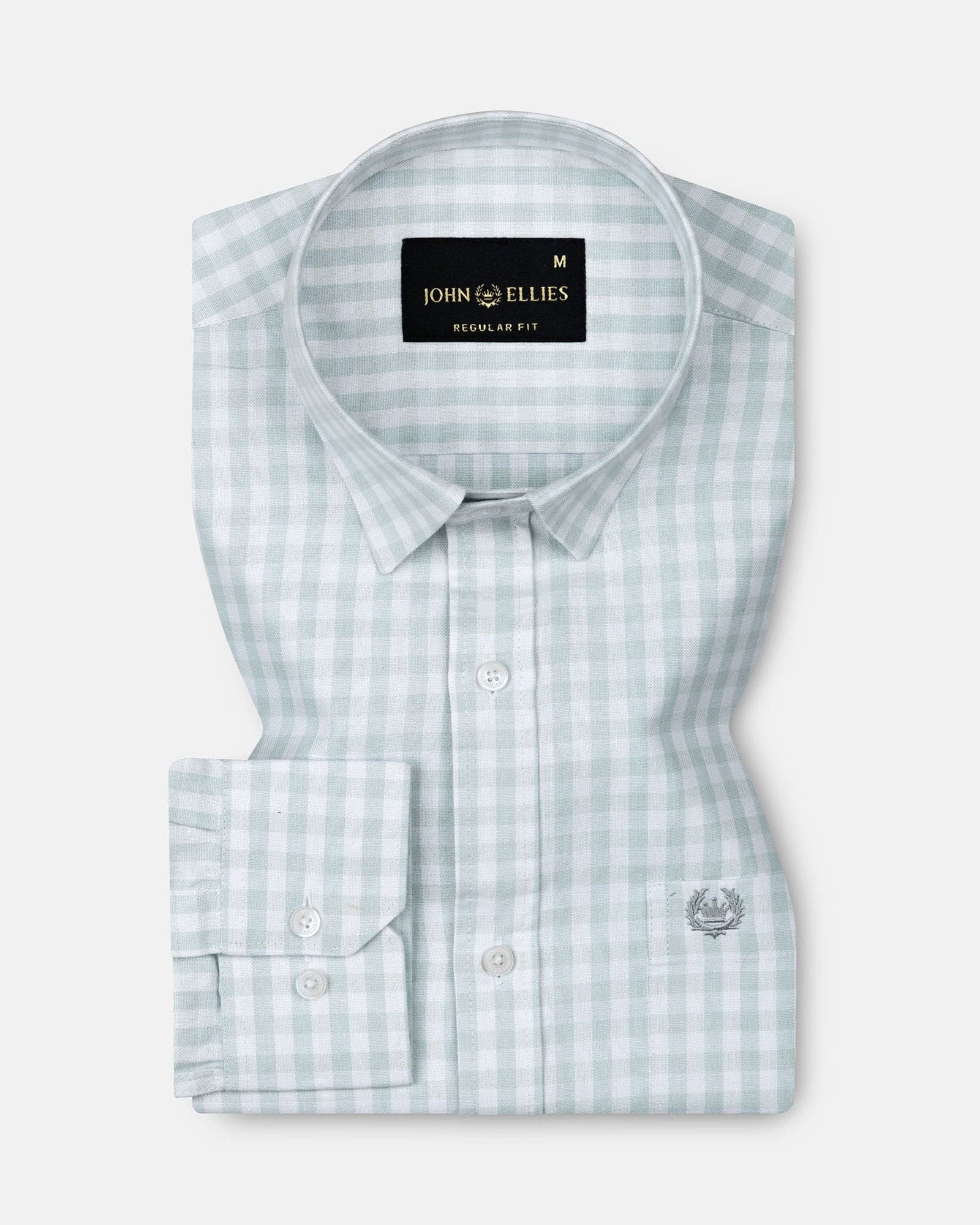 Asford Olive Hidden Button Down Oxford Cotton Shirt