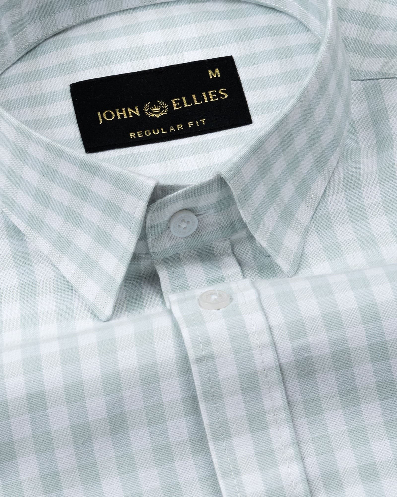 Asford Olive Hidden Button Down Oxford Cotton Shirt