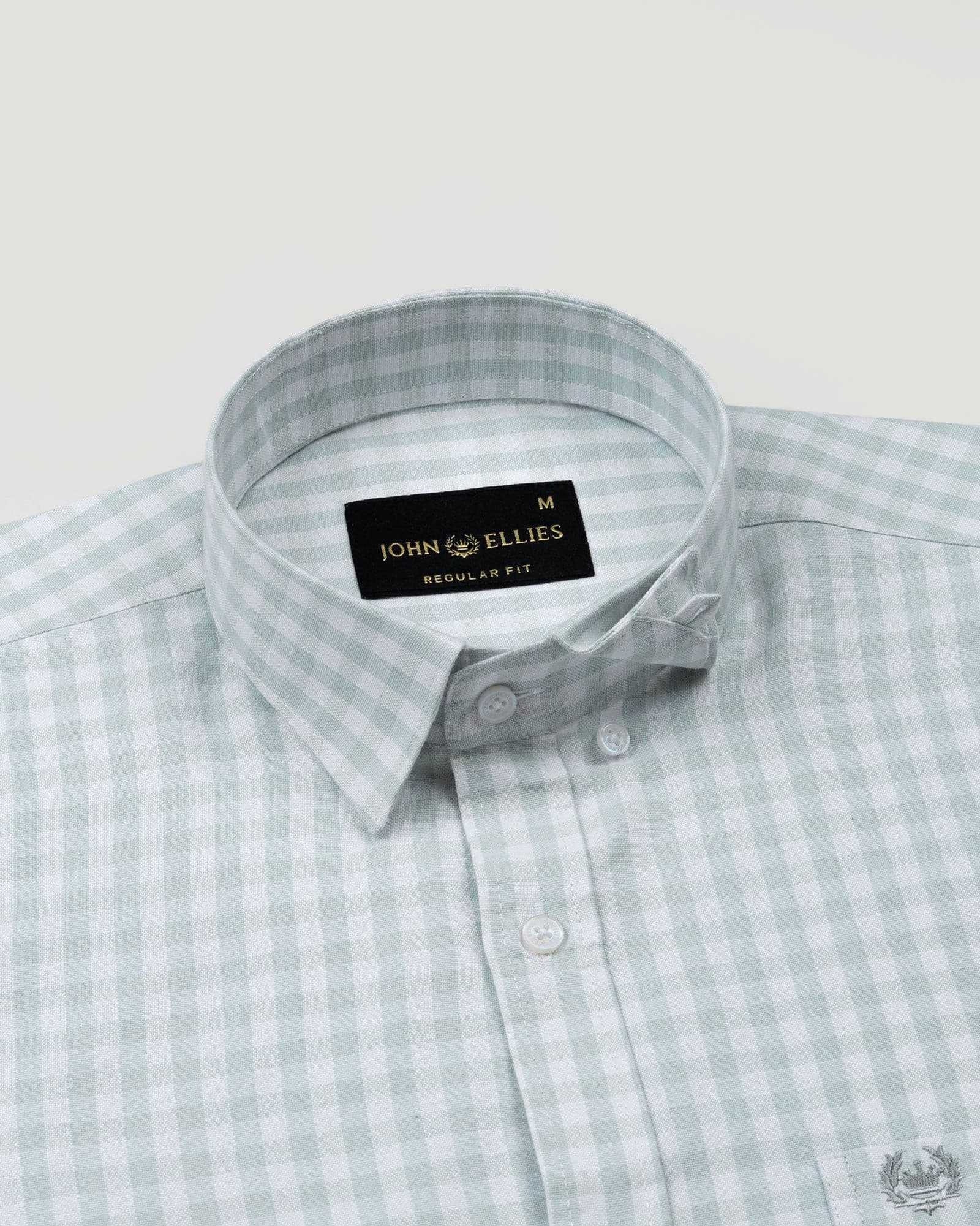 Asford Olive Hidden Button Down Oxford Cotton Shirt