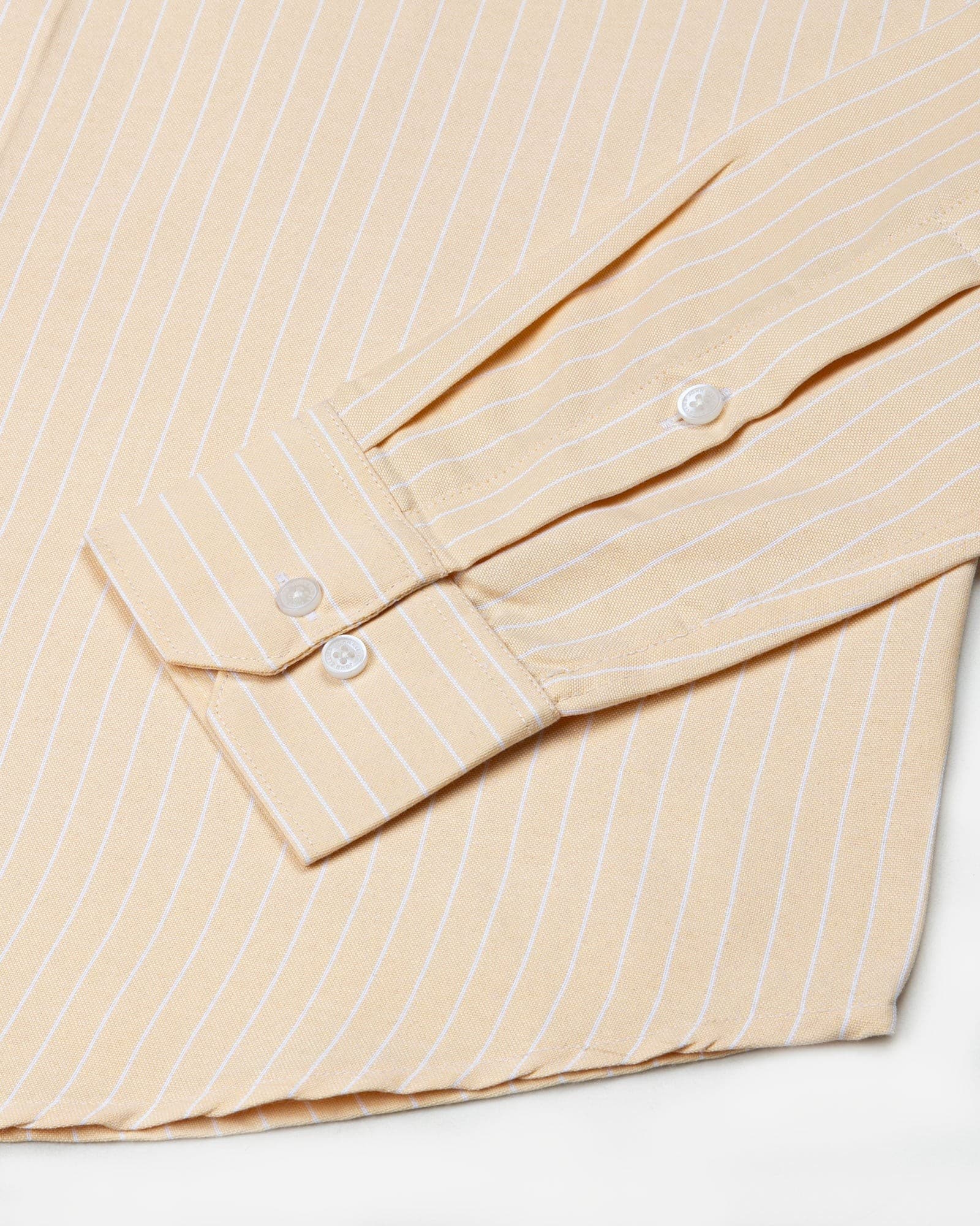 Seashel Peach Stripe Button Down Oxford Cotton Shirt