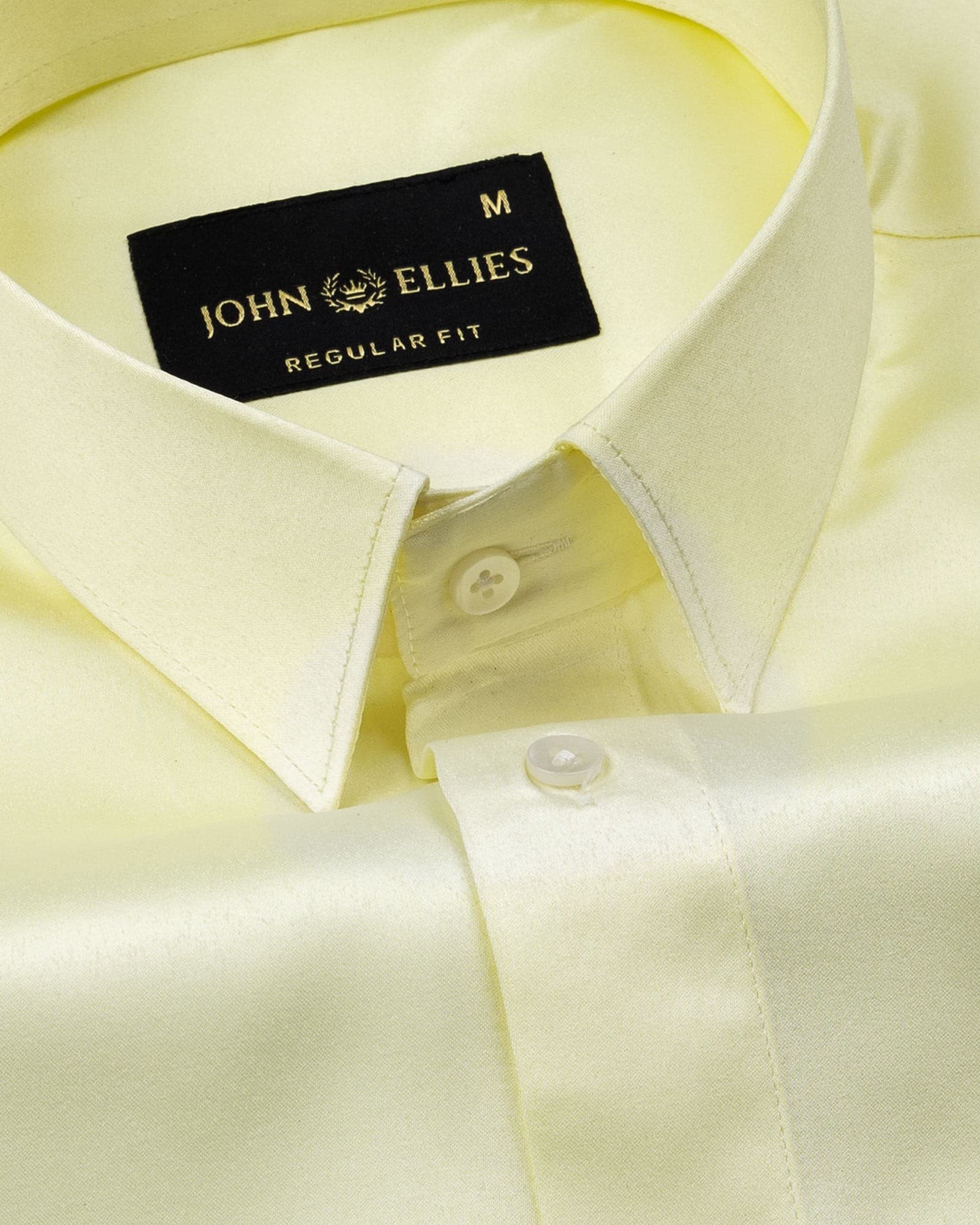 Wilson Light Yellow Plain Satin Shirt