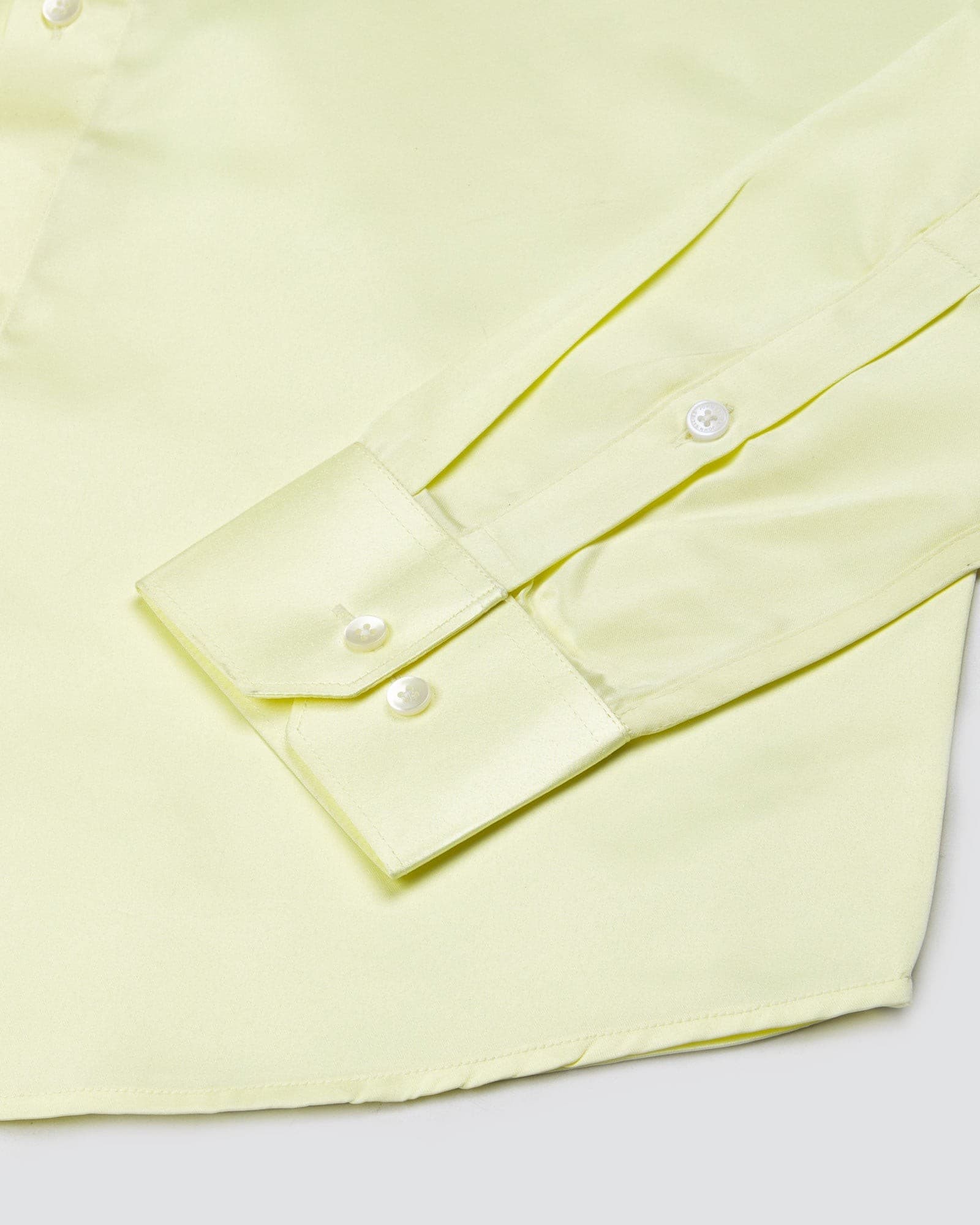 Wilson Light Yellow Plain Satin Shirt