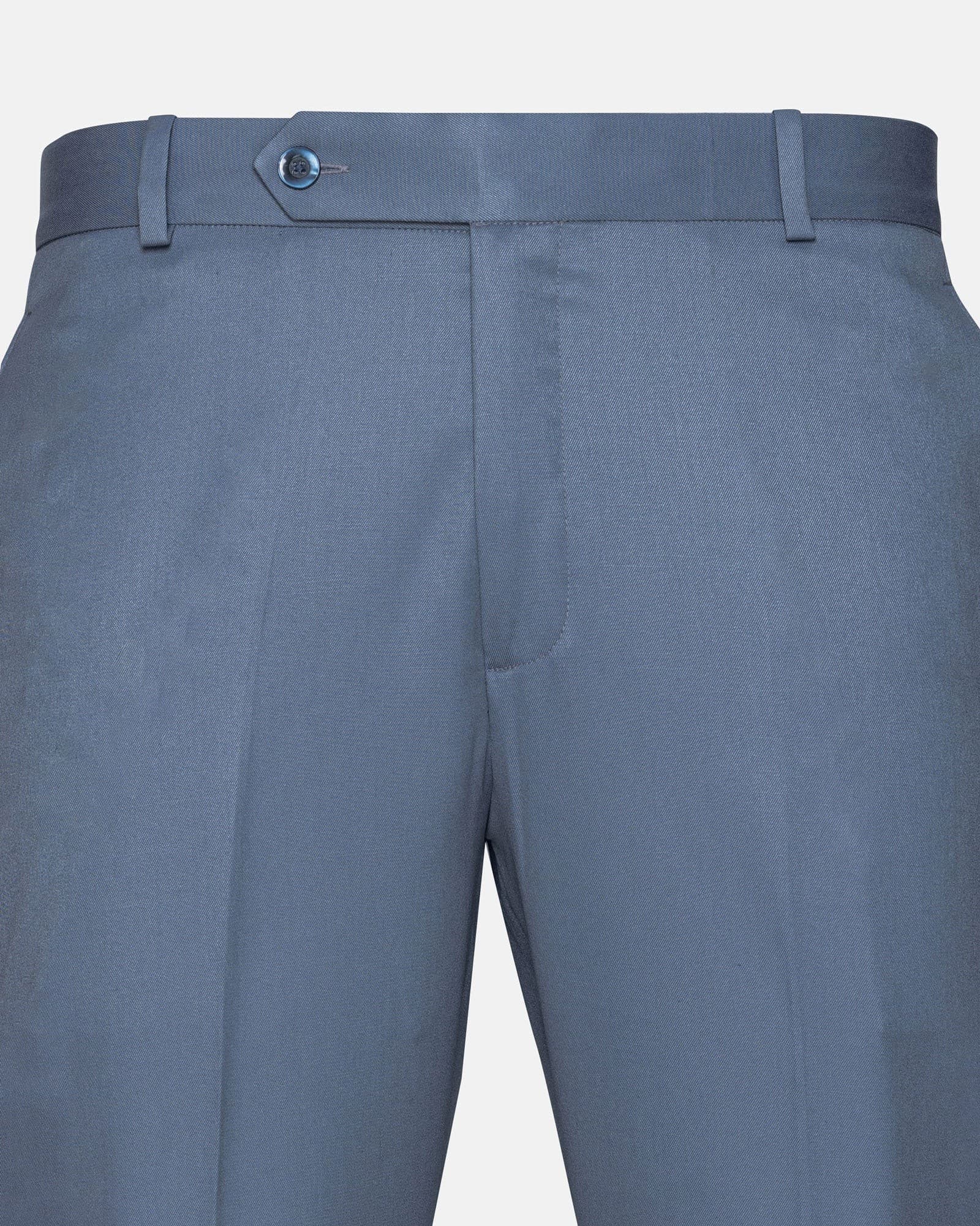 Canes Steel Blue Plain Formal Cotton Pant