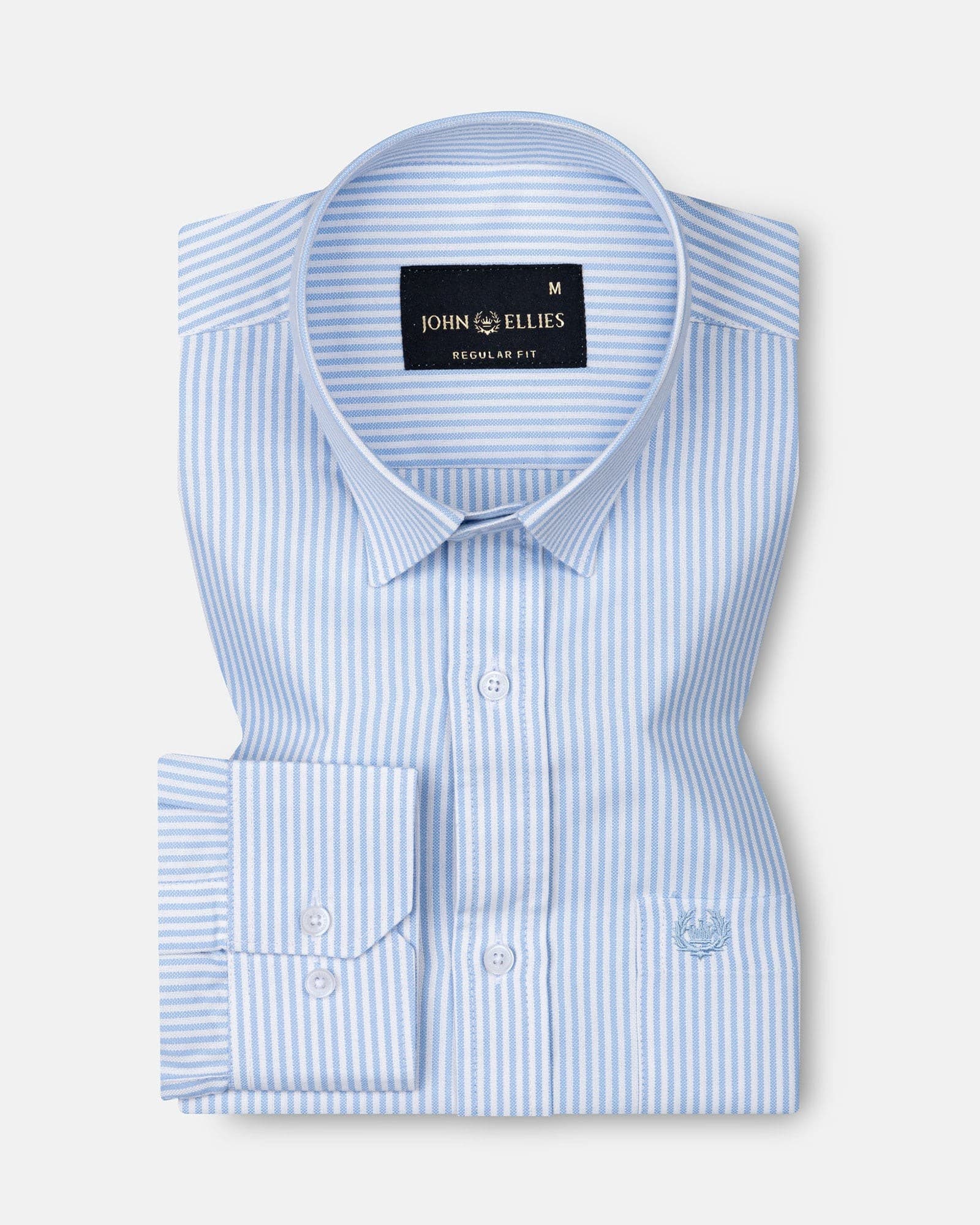 Axels Sky Blue Stripes Oxford Cotton Shirt