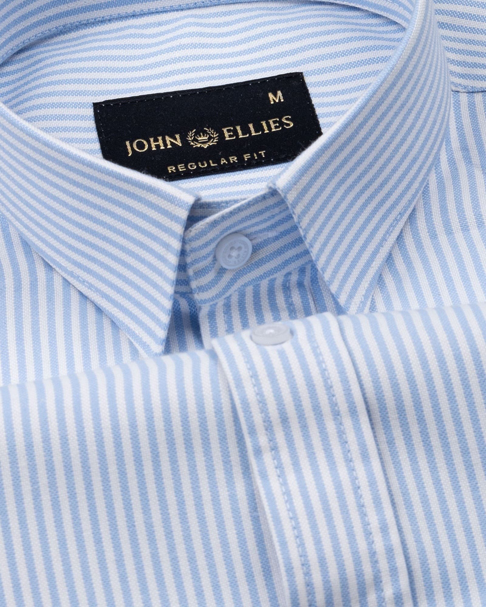 Axels Sky Blue Stripes Oxford Cotton Shirt