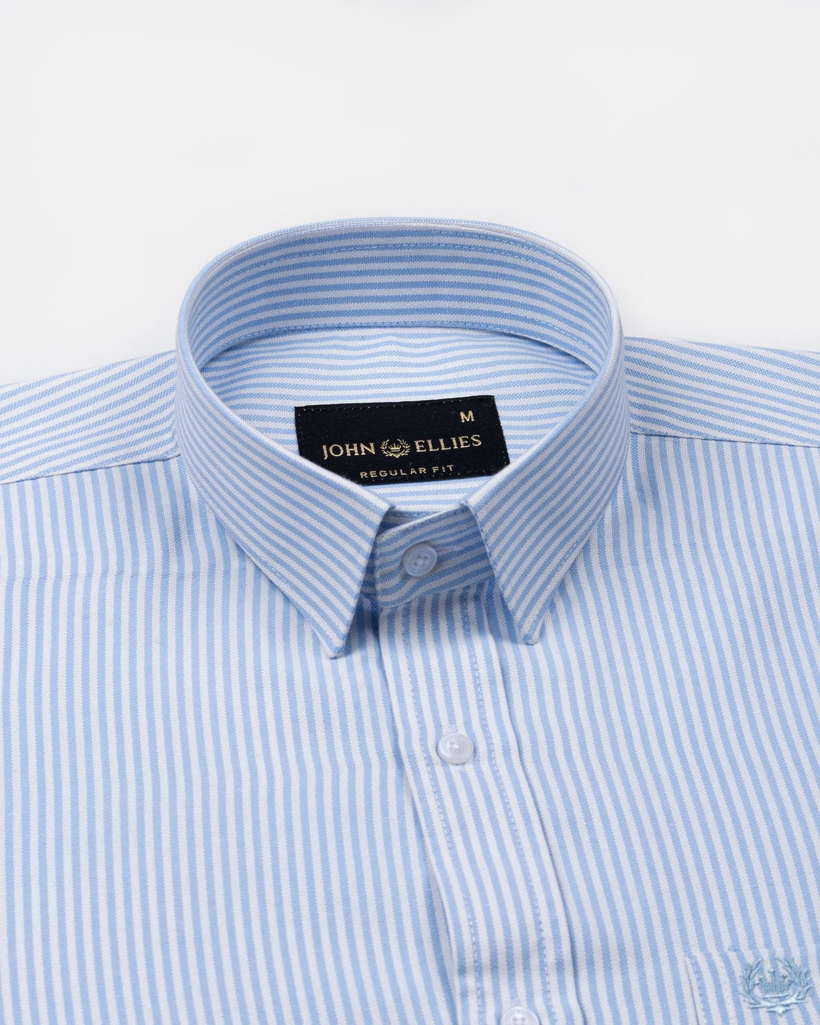 Axels Sky Blue Stripes Oxford Cotton Shirt