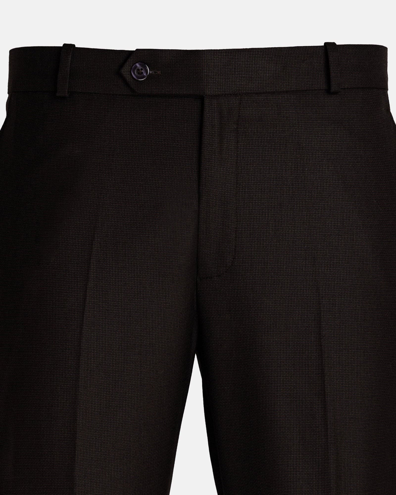 Mance Brown Textured Formal Cotton Pant