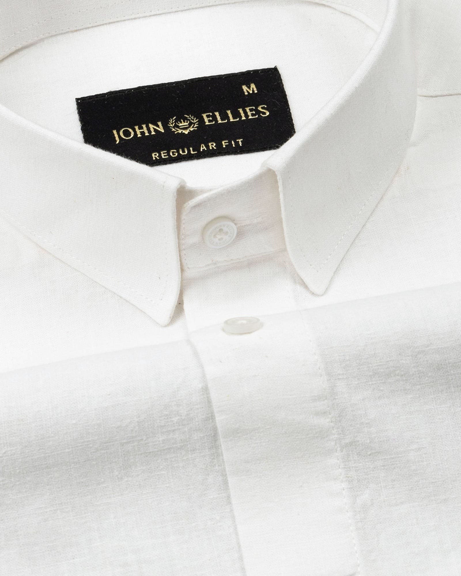 Pekzy White Plain Luxurious Linen Shirt