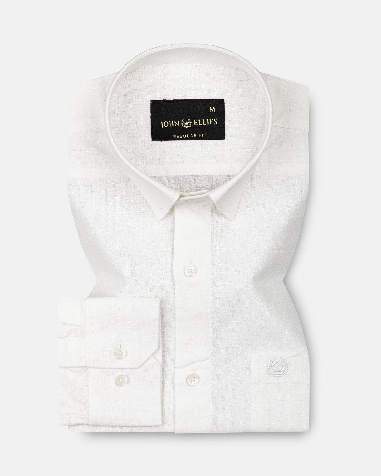 Pekzy White Plain Luxurious Linen Shirt