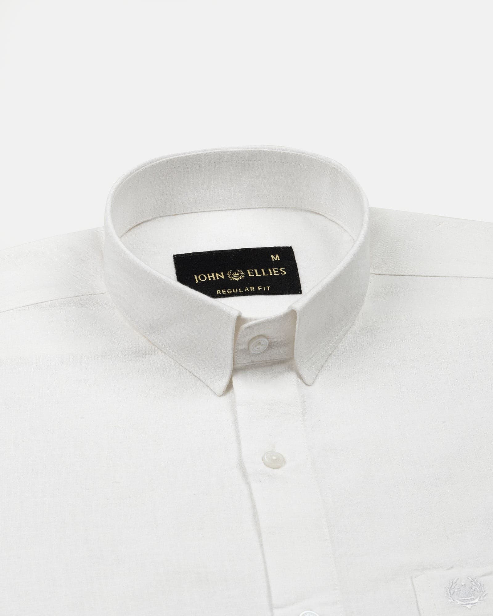 Pekzy White Plain Luxurious Linen Shirt