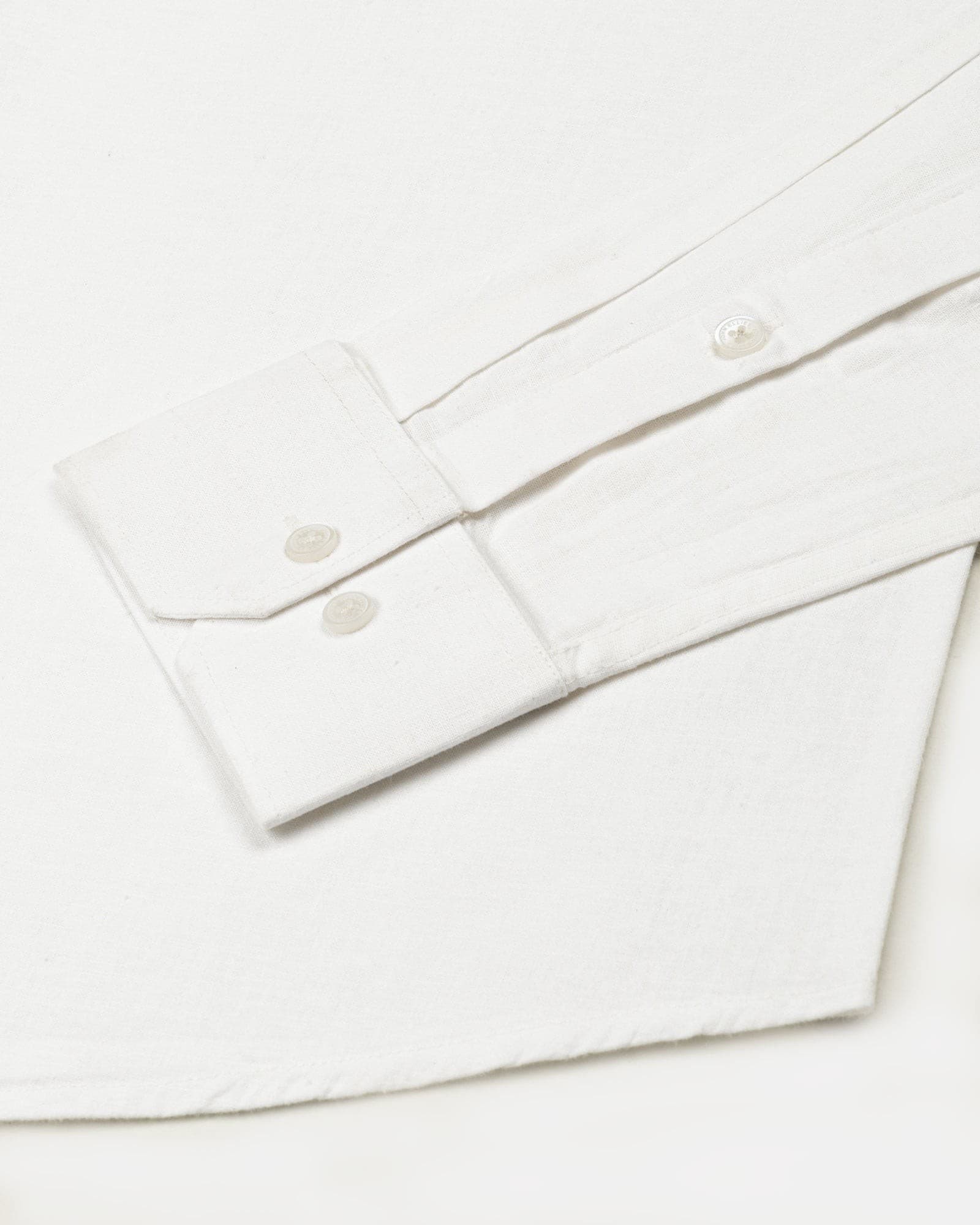 Pekzy White Plain Luxurious Linen Shirt
