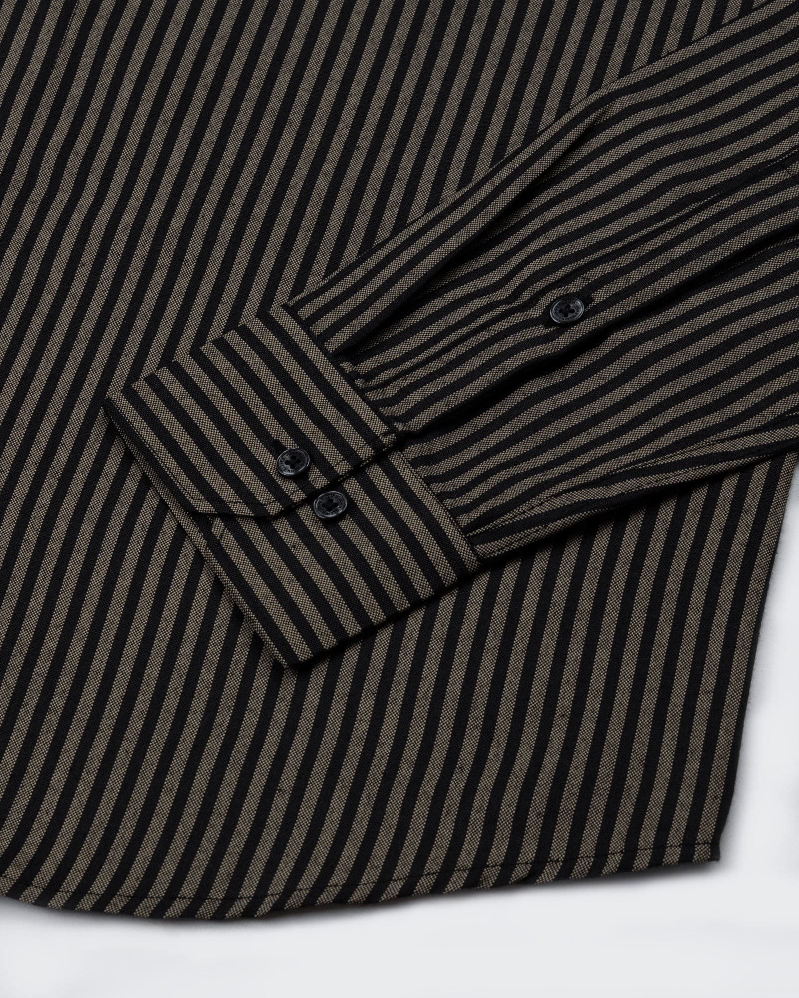 Destiny Beige Stripes Oxford Cotton Shirt