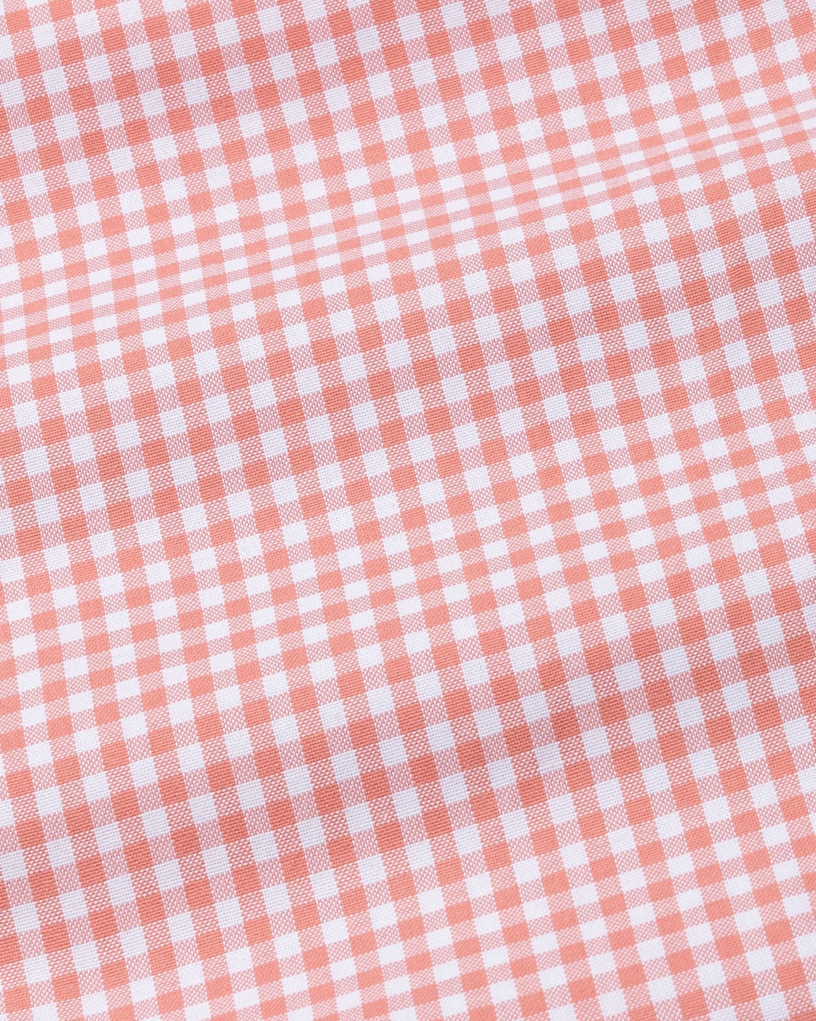 Prascot Orange Check Oxford Cotton Shirt