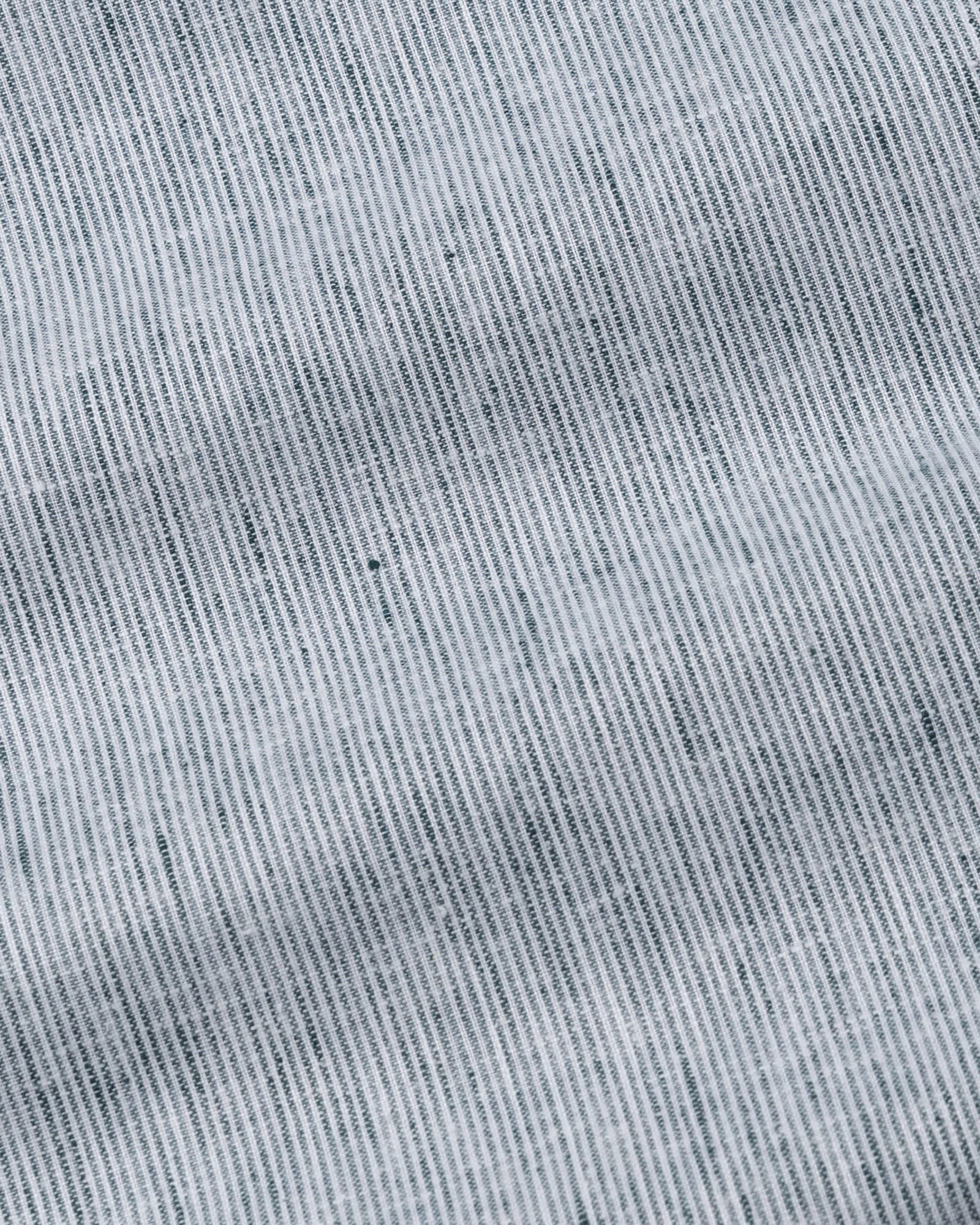Parcore Green Stripe Button Down Linen Cotton Shirt