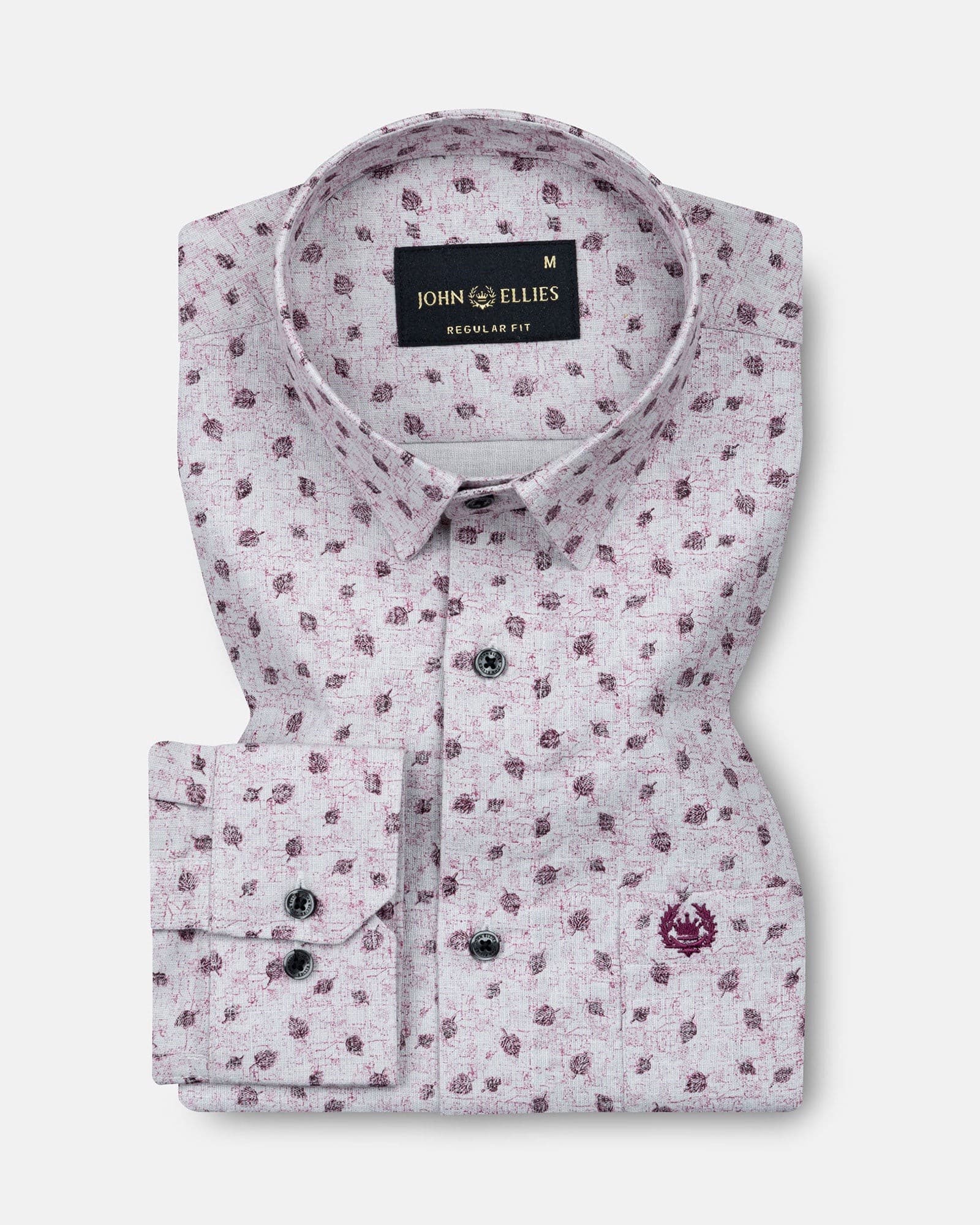 Luwan Pink Printed Cotton Shirt