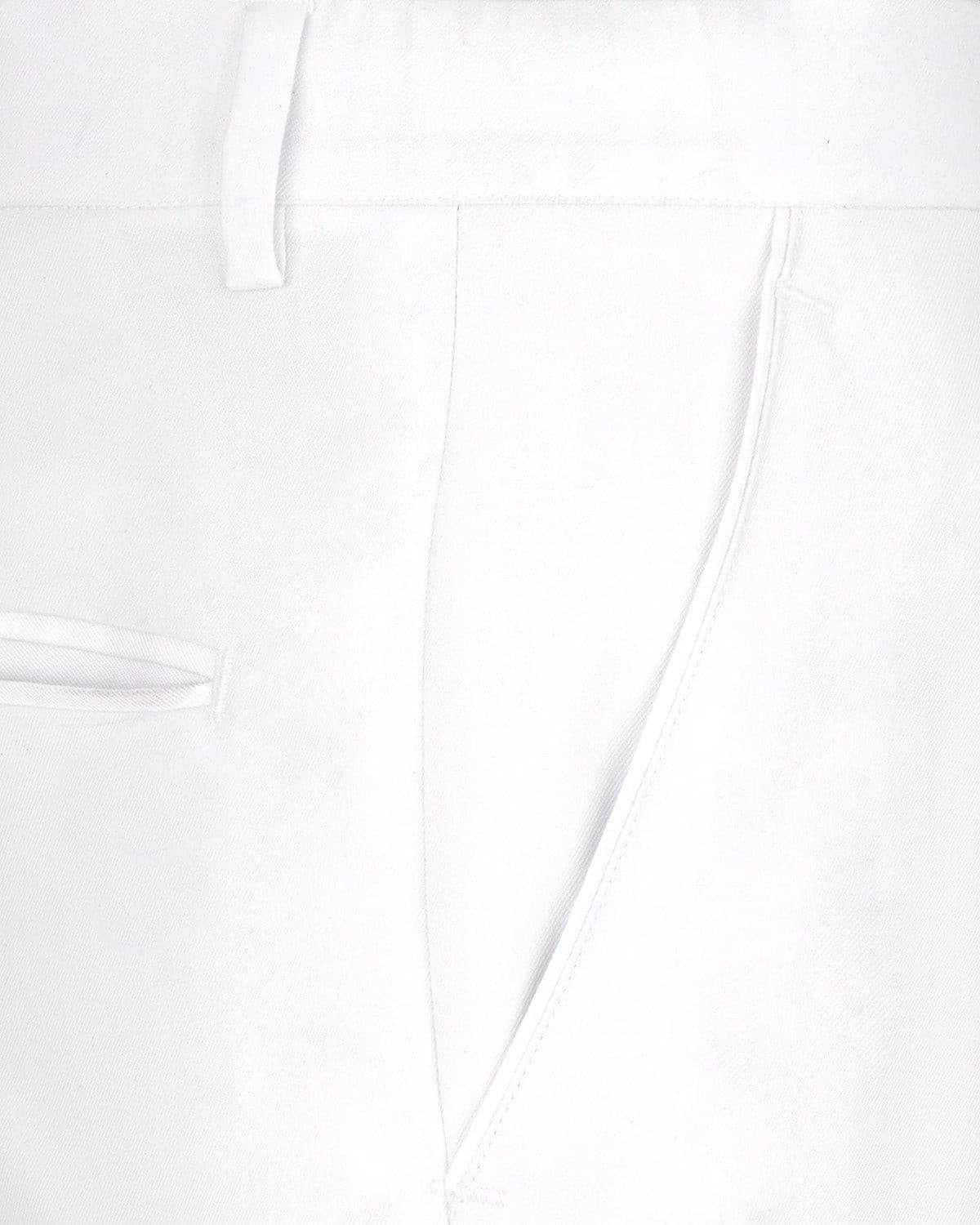 Bright White Normal Fit Pant For Men