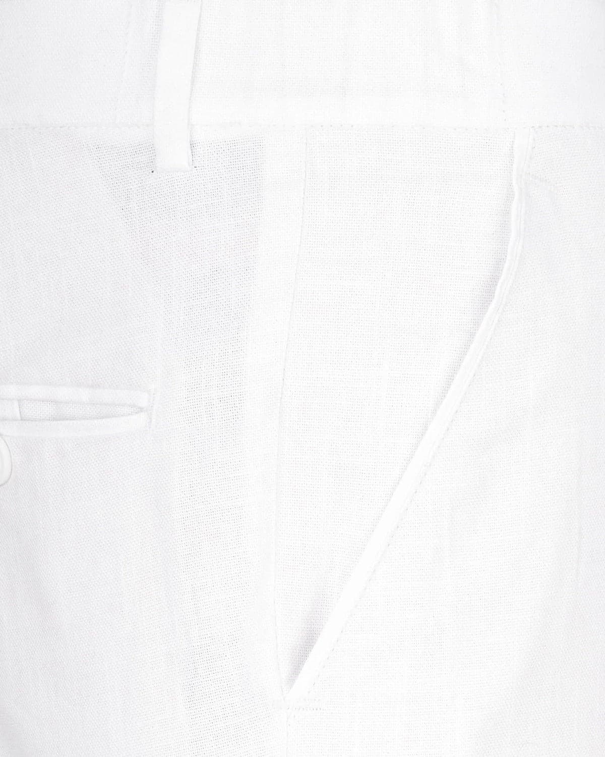 White Luxurious Linen Pant
