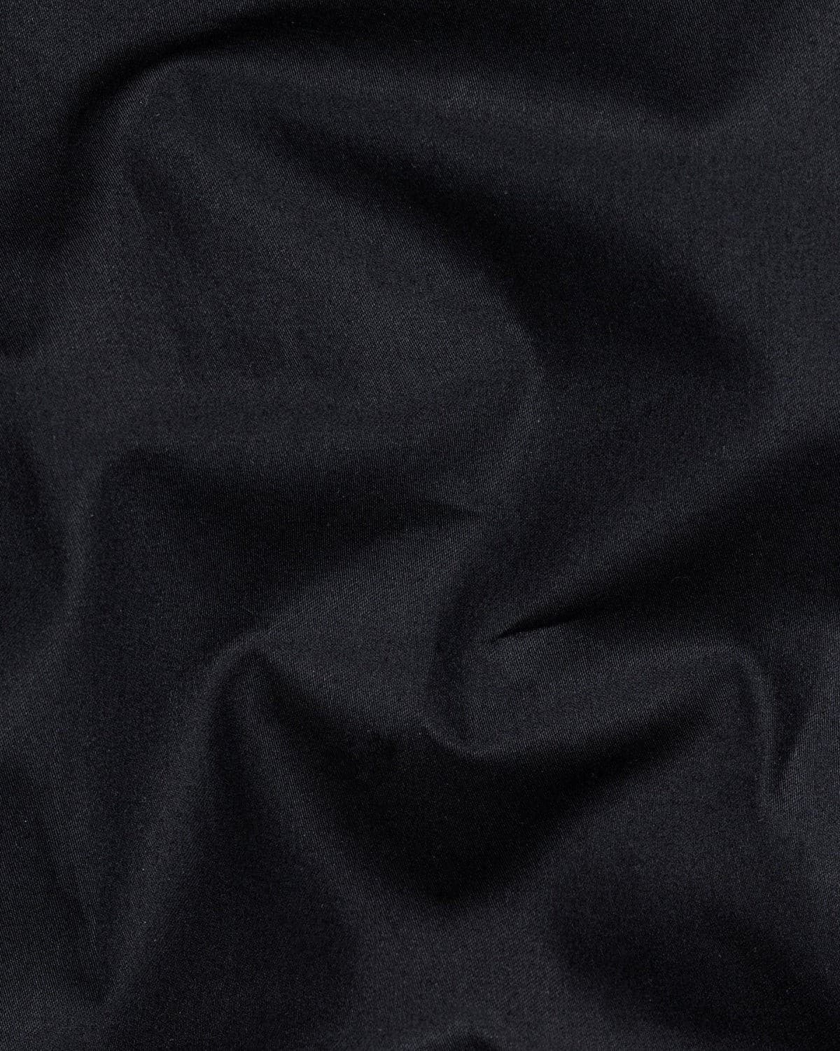 Black With White Inner Cuffs & Collar Giza Cotton Shirt