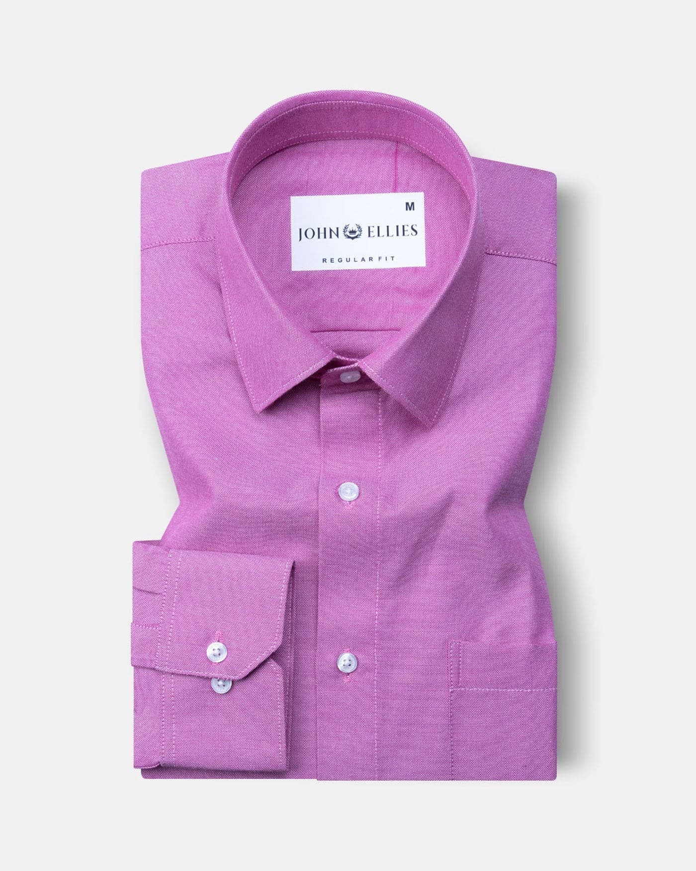 Renato Privilege Magenta Purple Plain Oxford Cotton Shirt