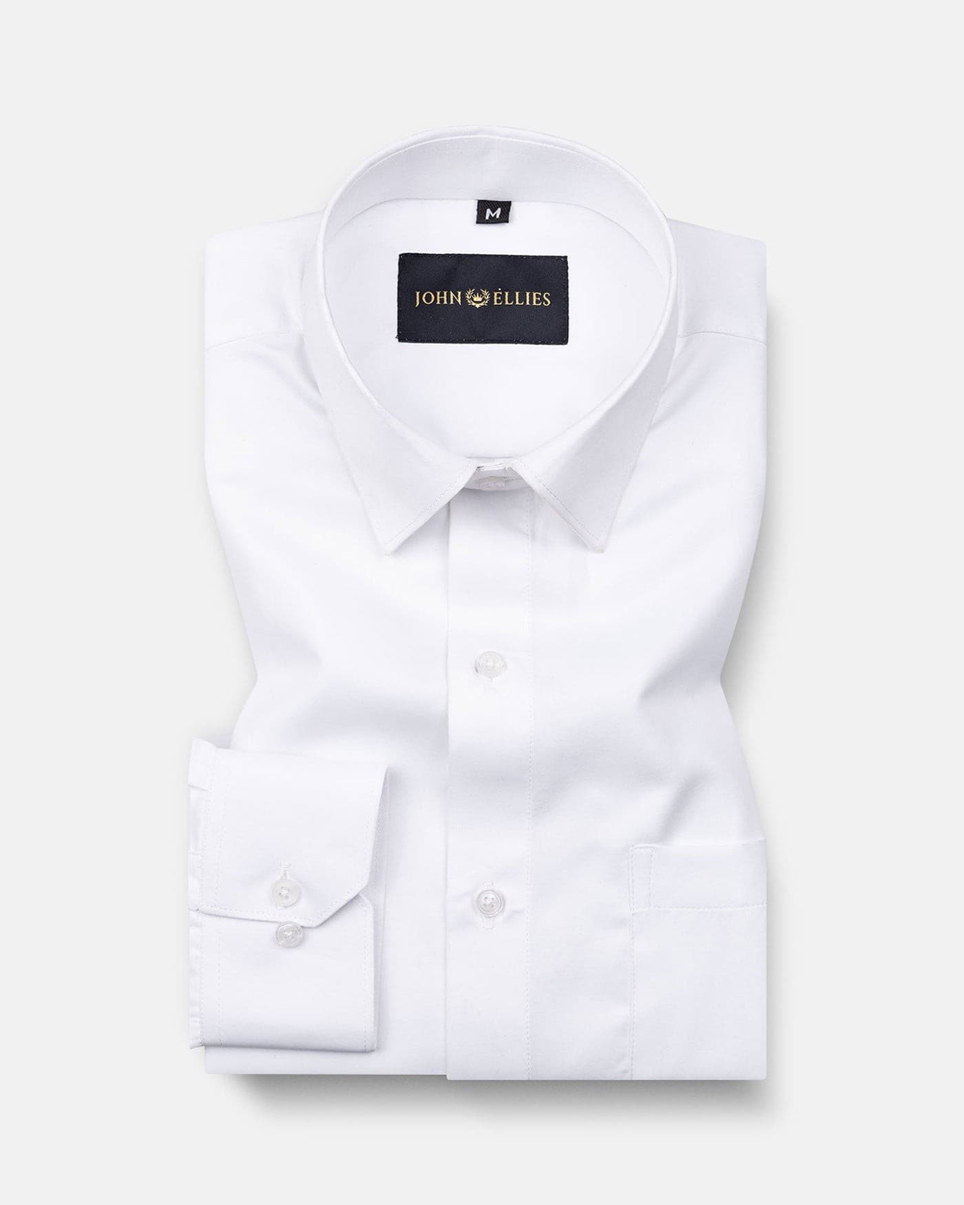 Alykaso White Wrinkle Free Cotton Shirt