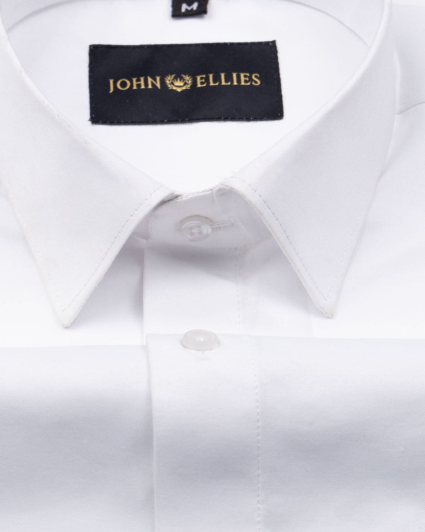 Alykaso White Wrinkle Free Cotton Shirt