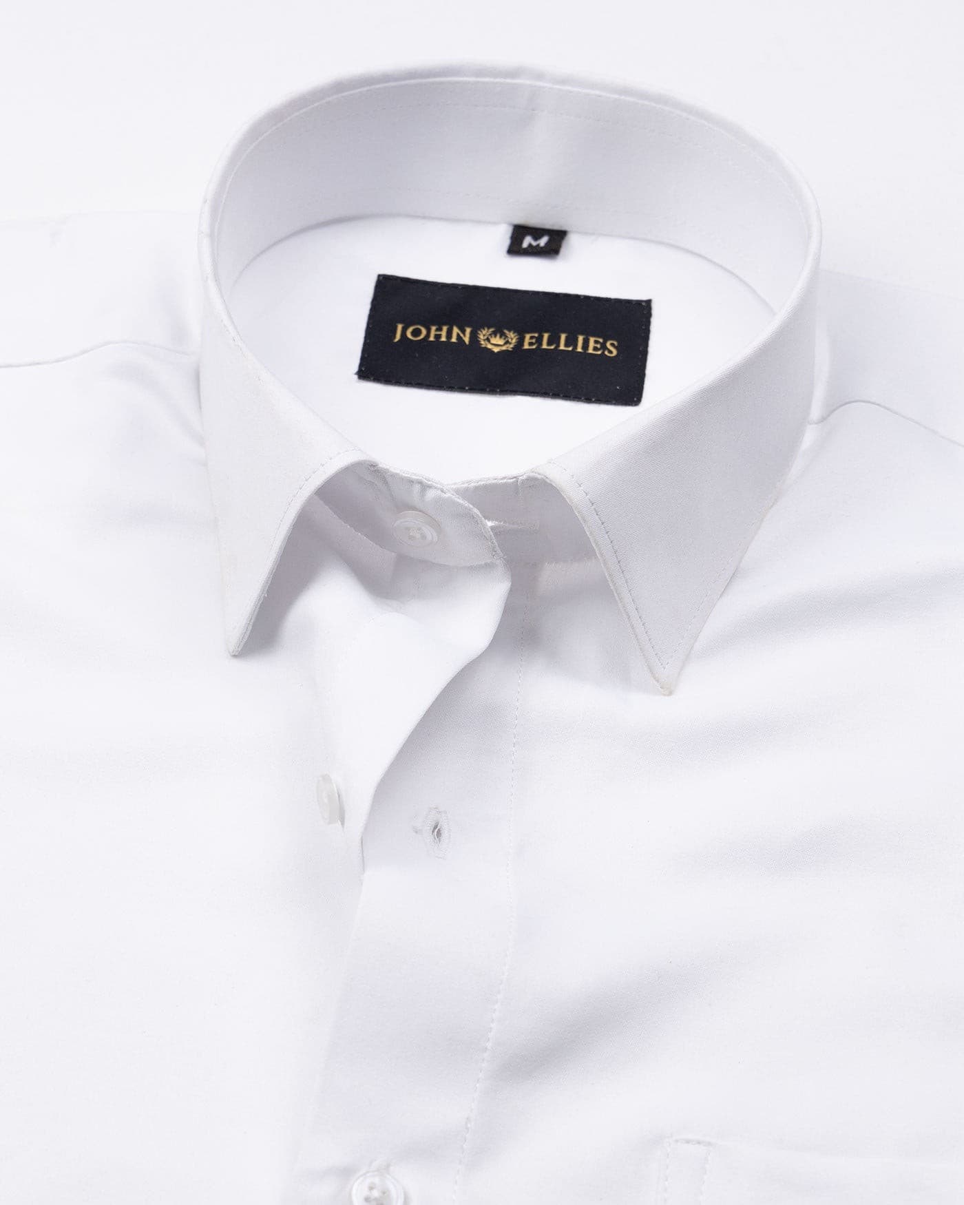 Alykaso White Wrinkle Free Cotton Shirt