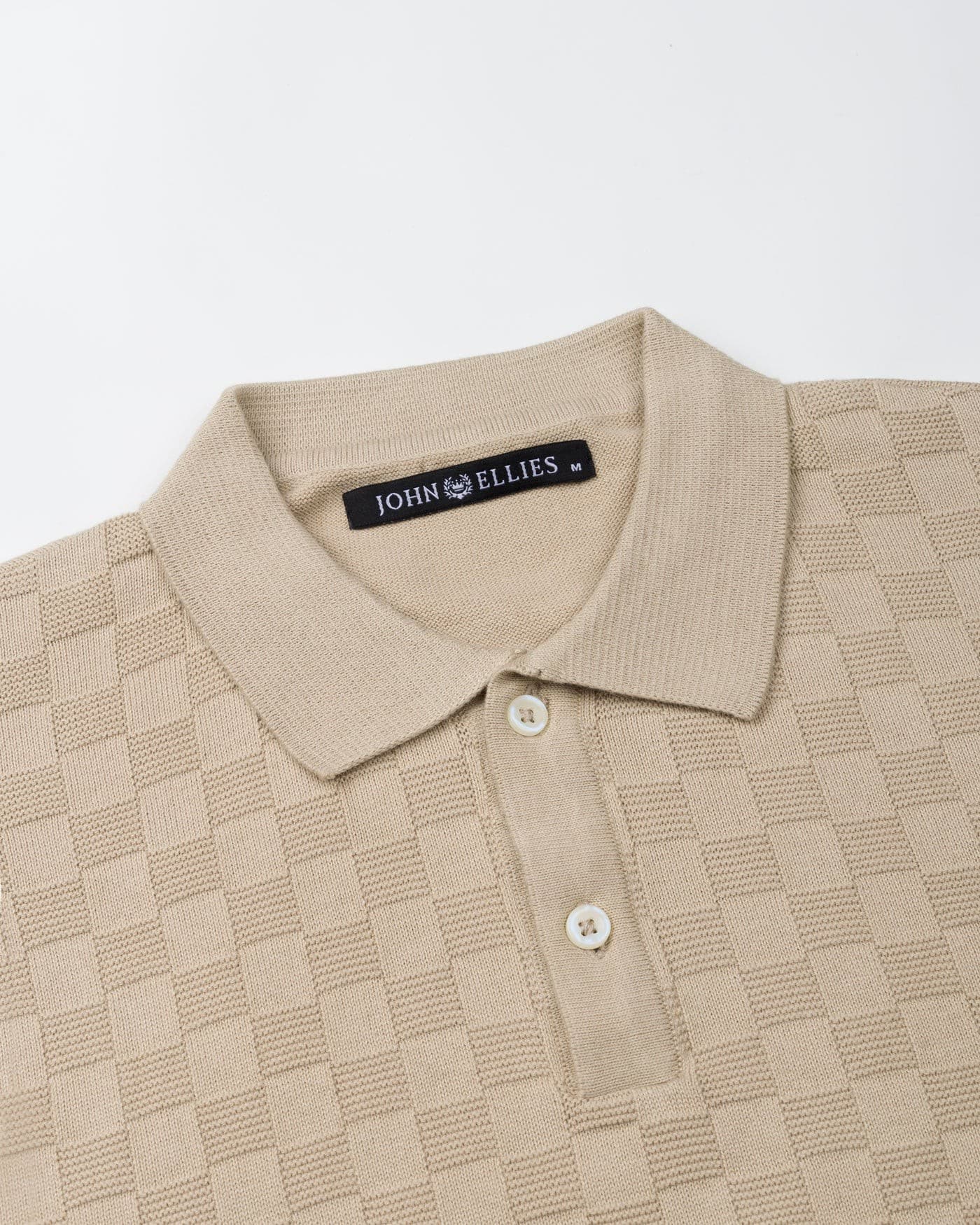 Caelum Cream Cotton Polo T-Shirt