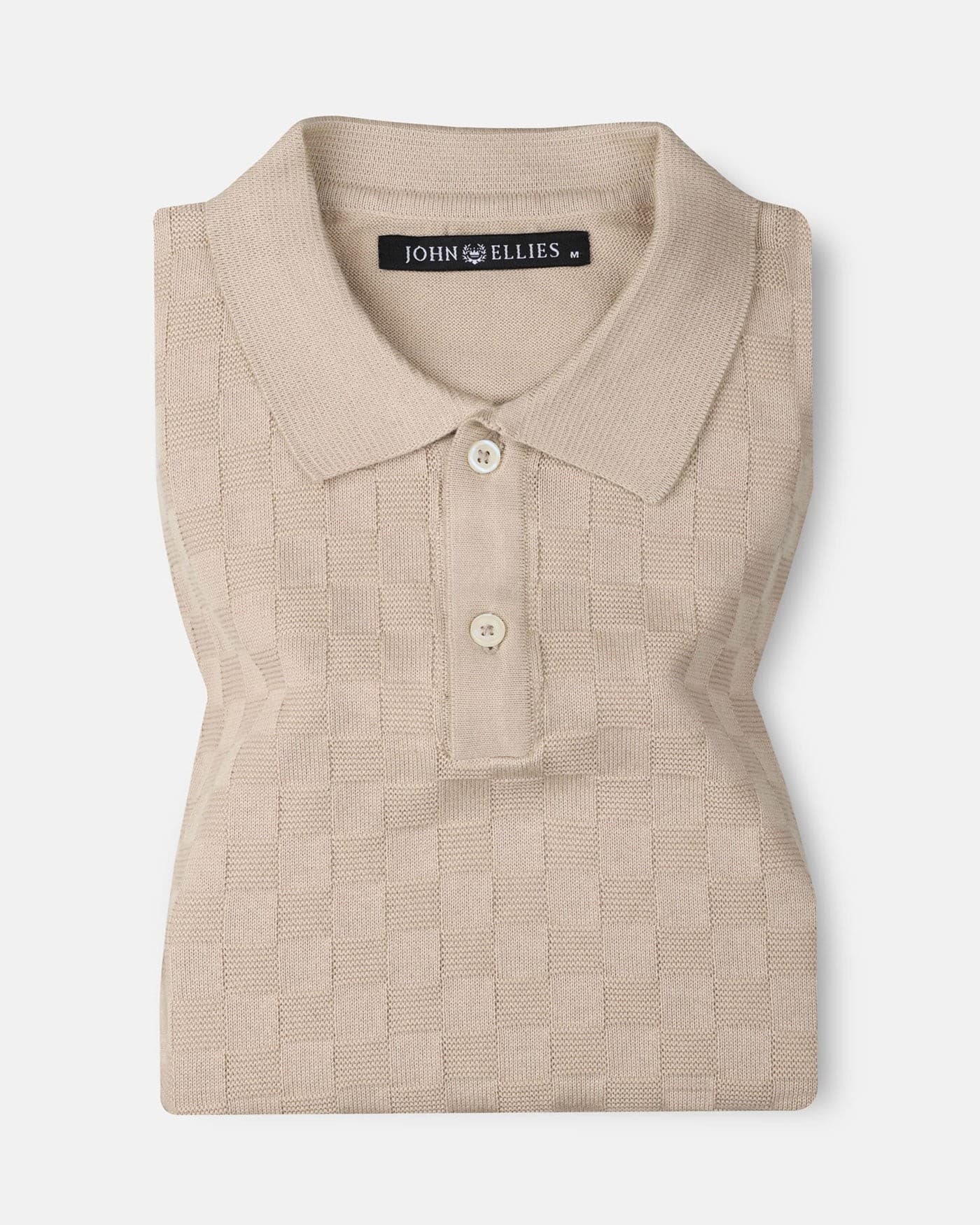 Caelum Cream Cotton Polo T-Shirt