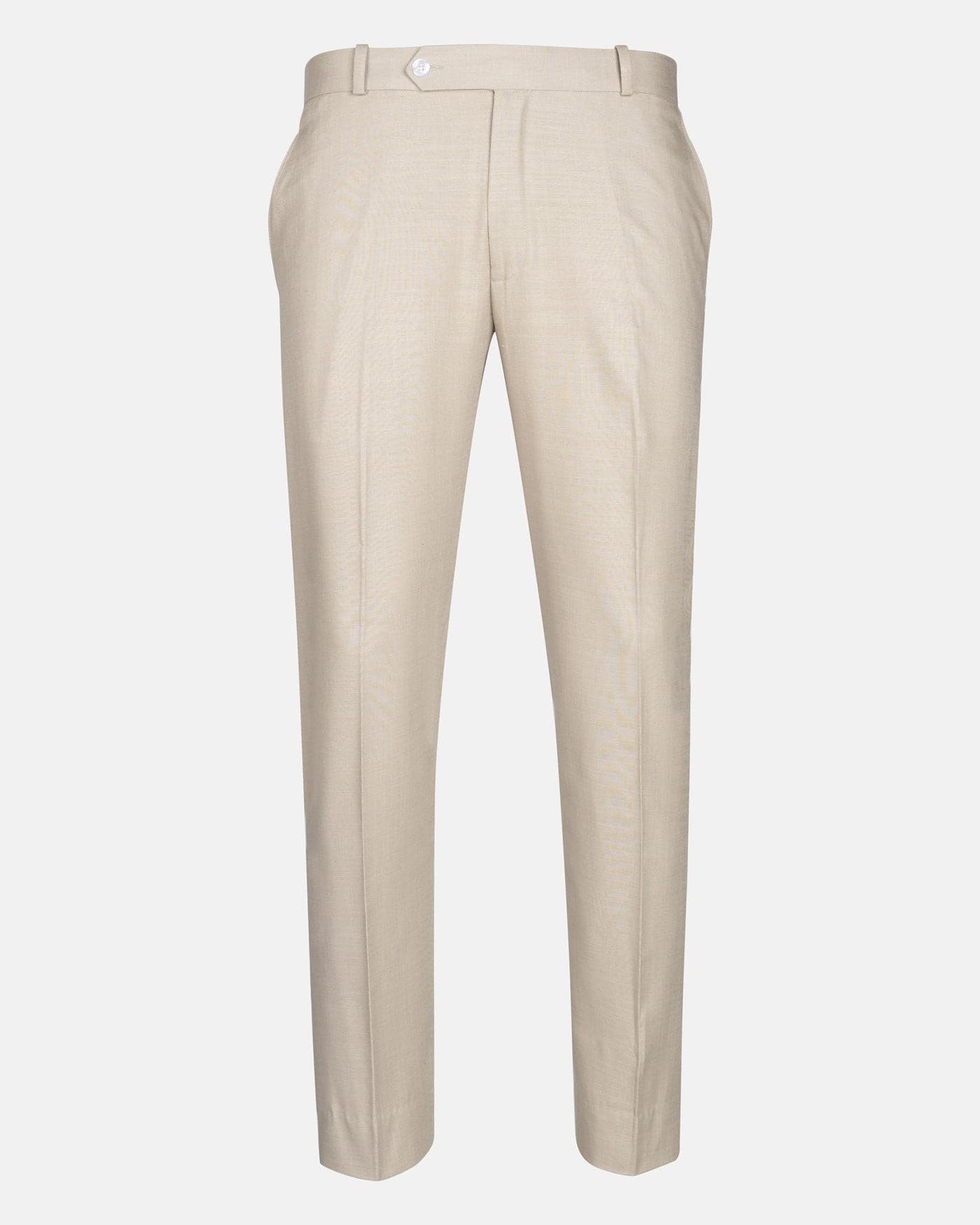 Zalix Cream Linen Formal Pant