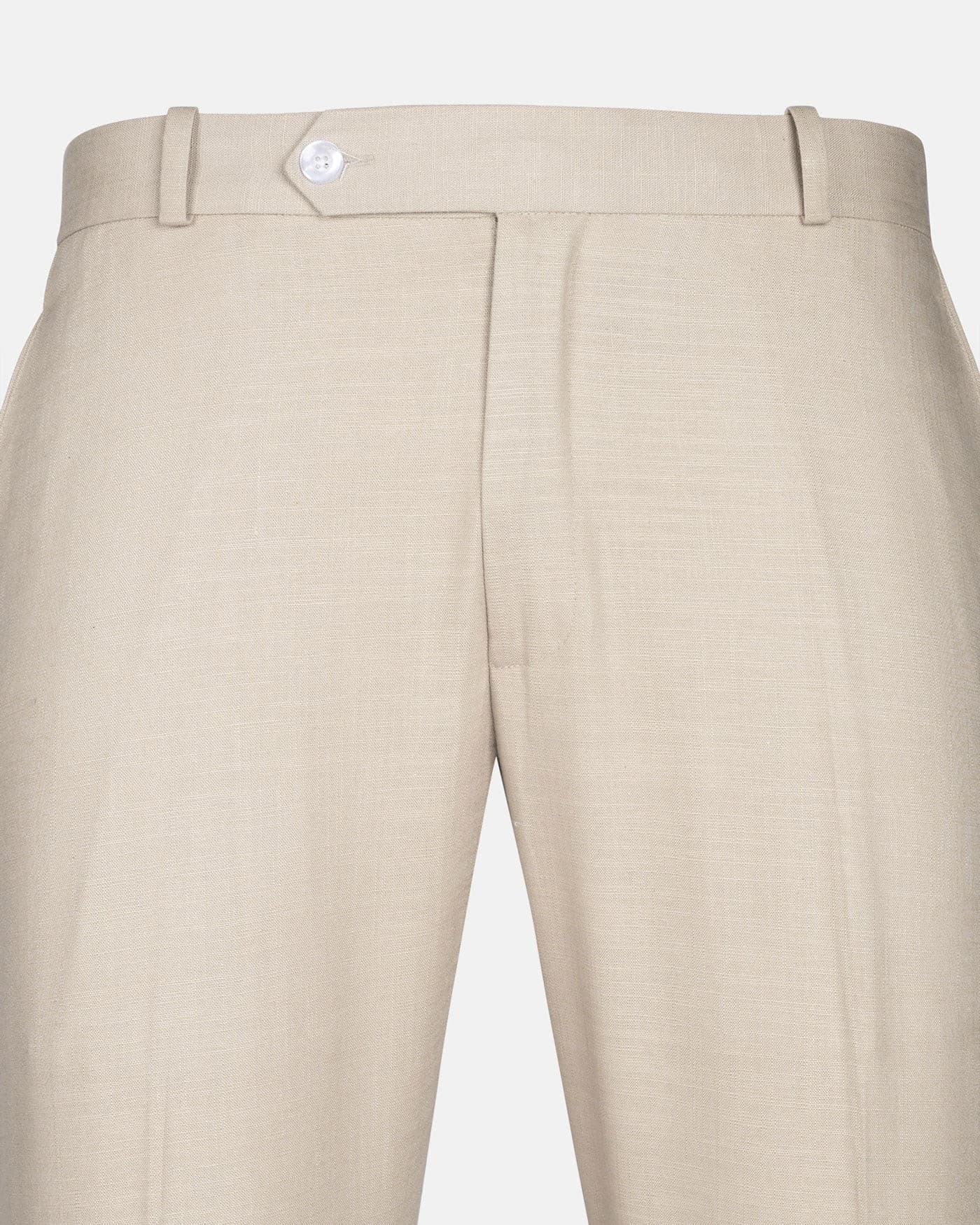 Zalix Cream Linen Formal Pant