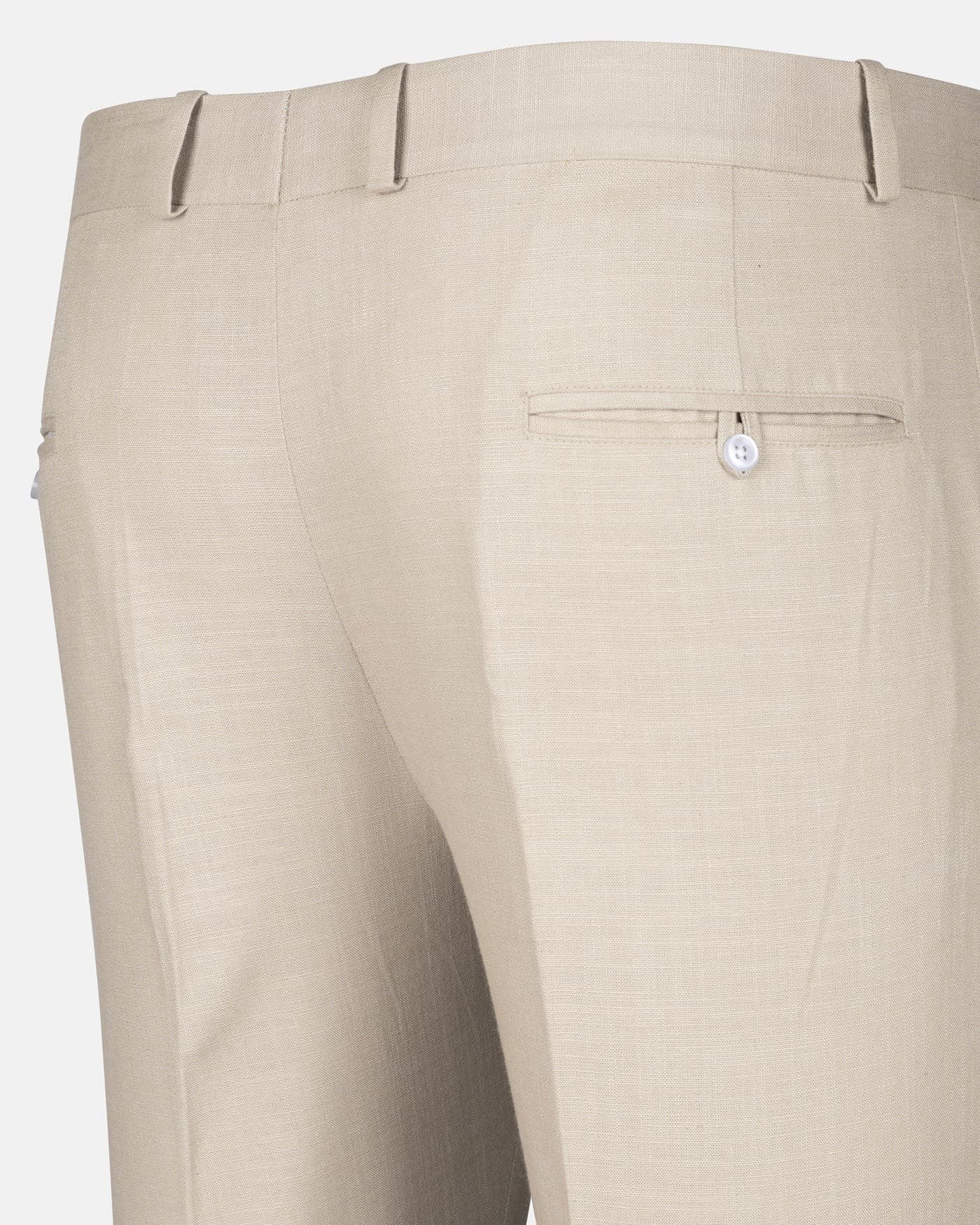 Zalix Cream Linen Formal Pant